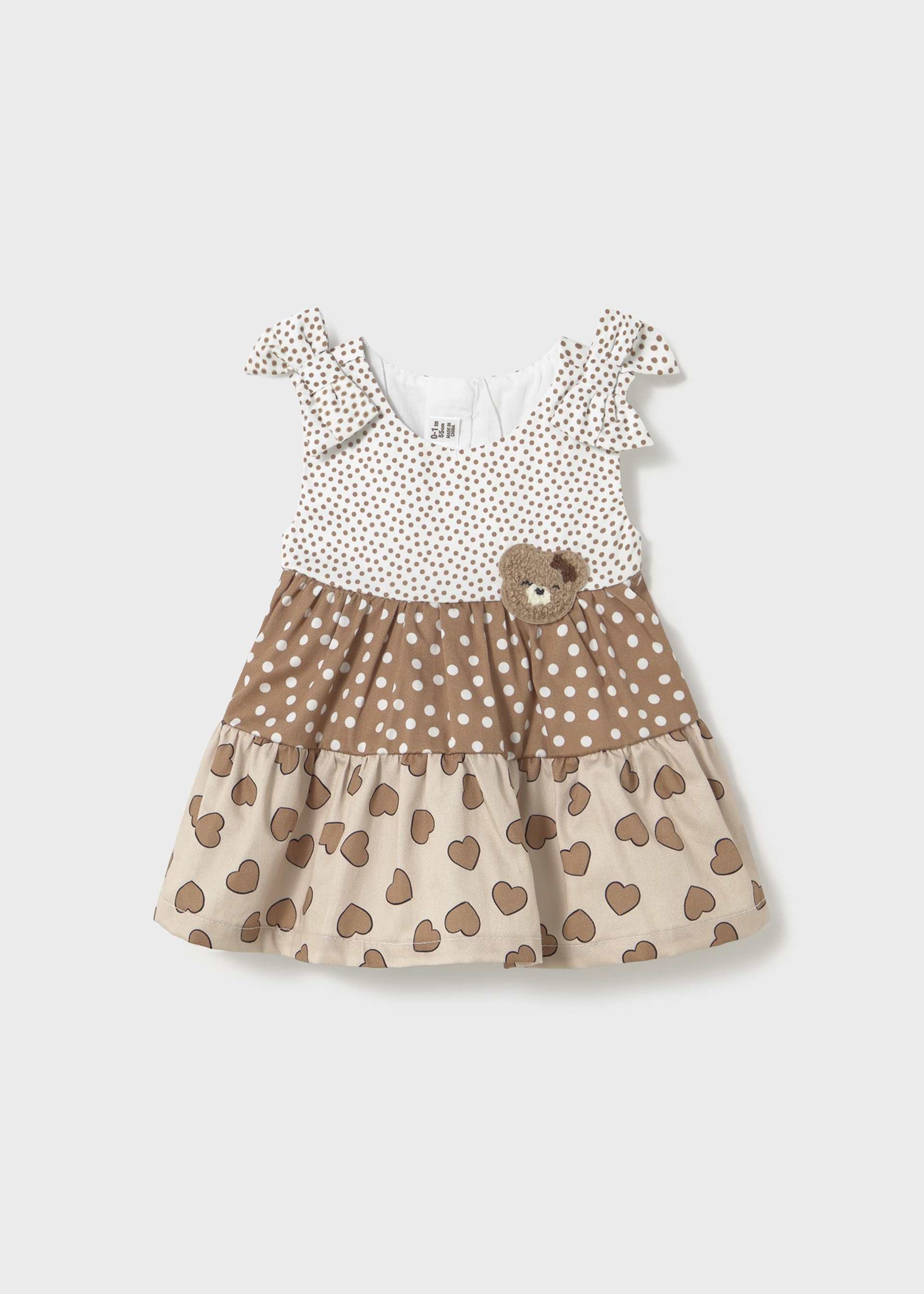 Rochie combinata volane nou-nascut