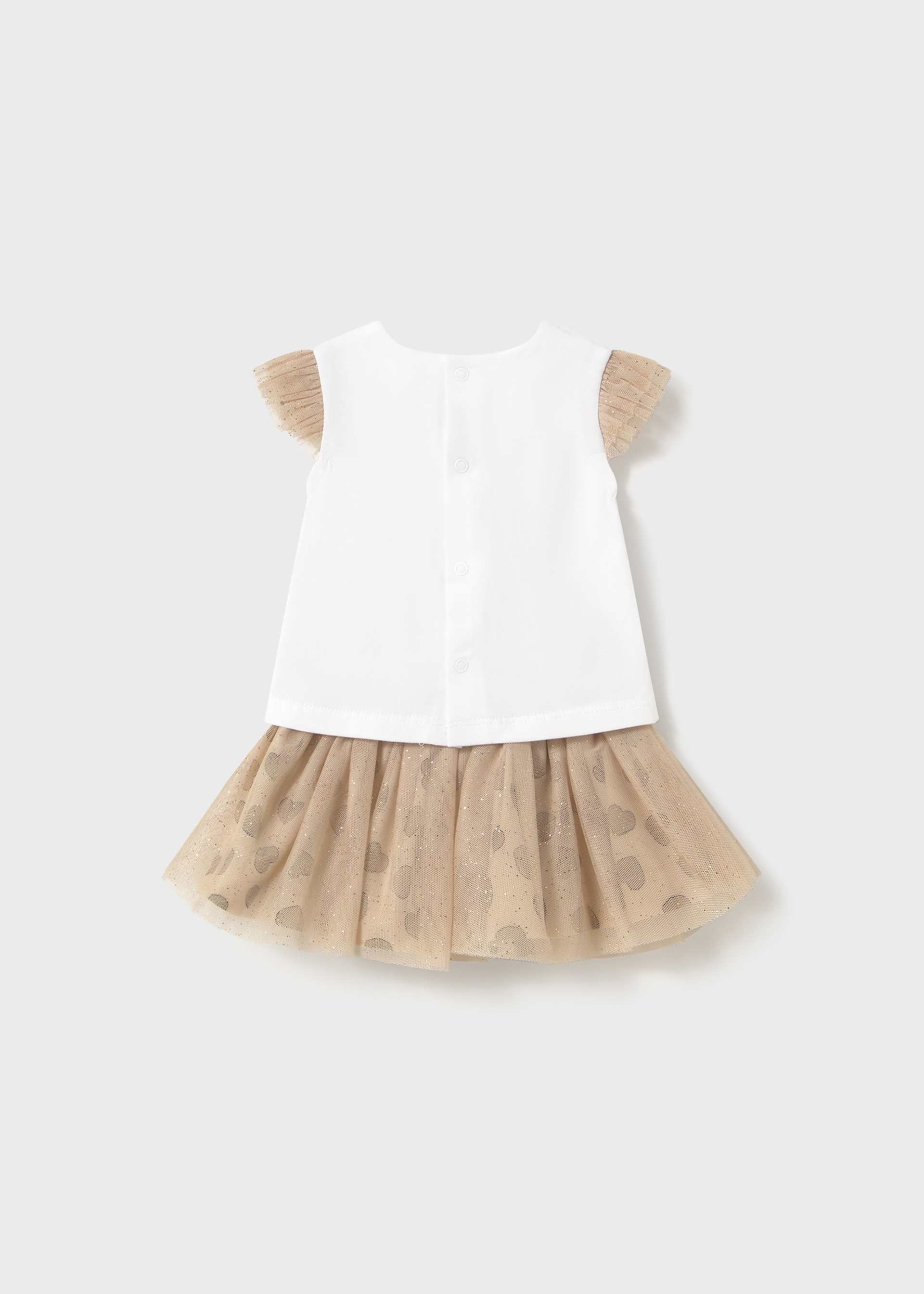 Newborn girl tulle skirt and top set