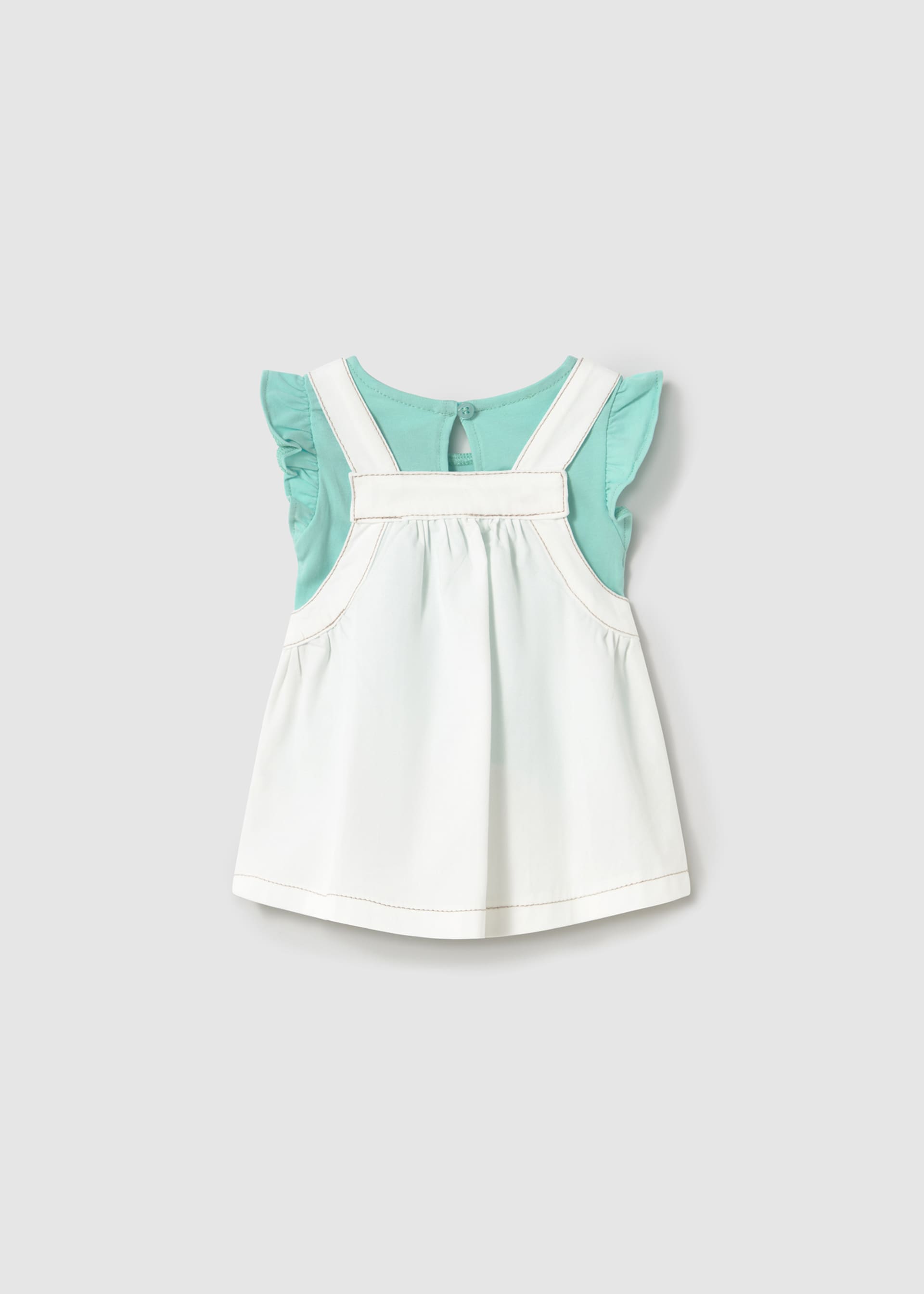 Newborn girl pinafore and top set