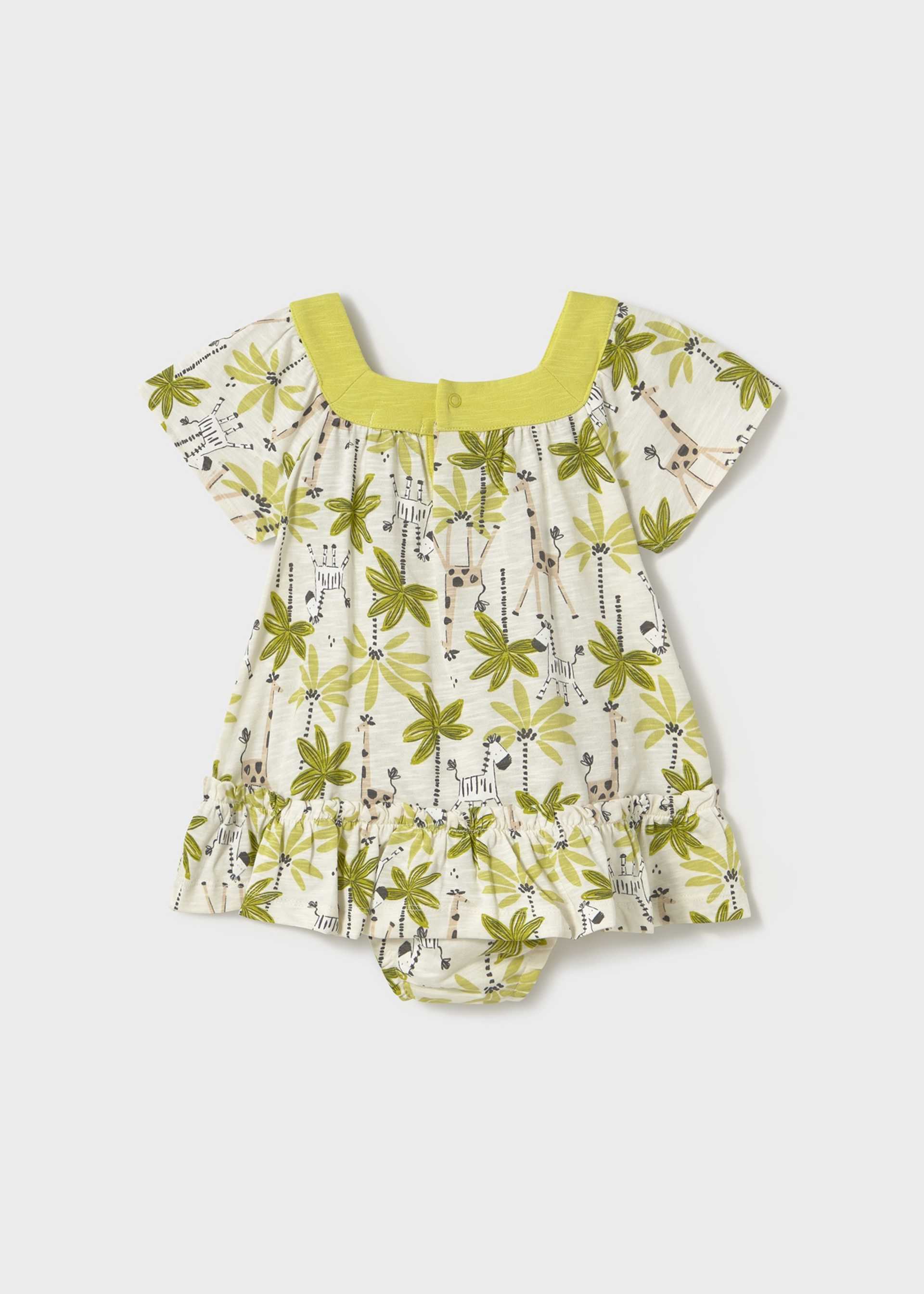 Baby print dress with nappy cover