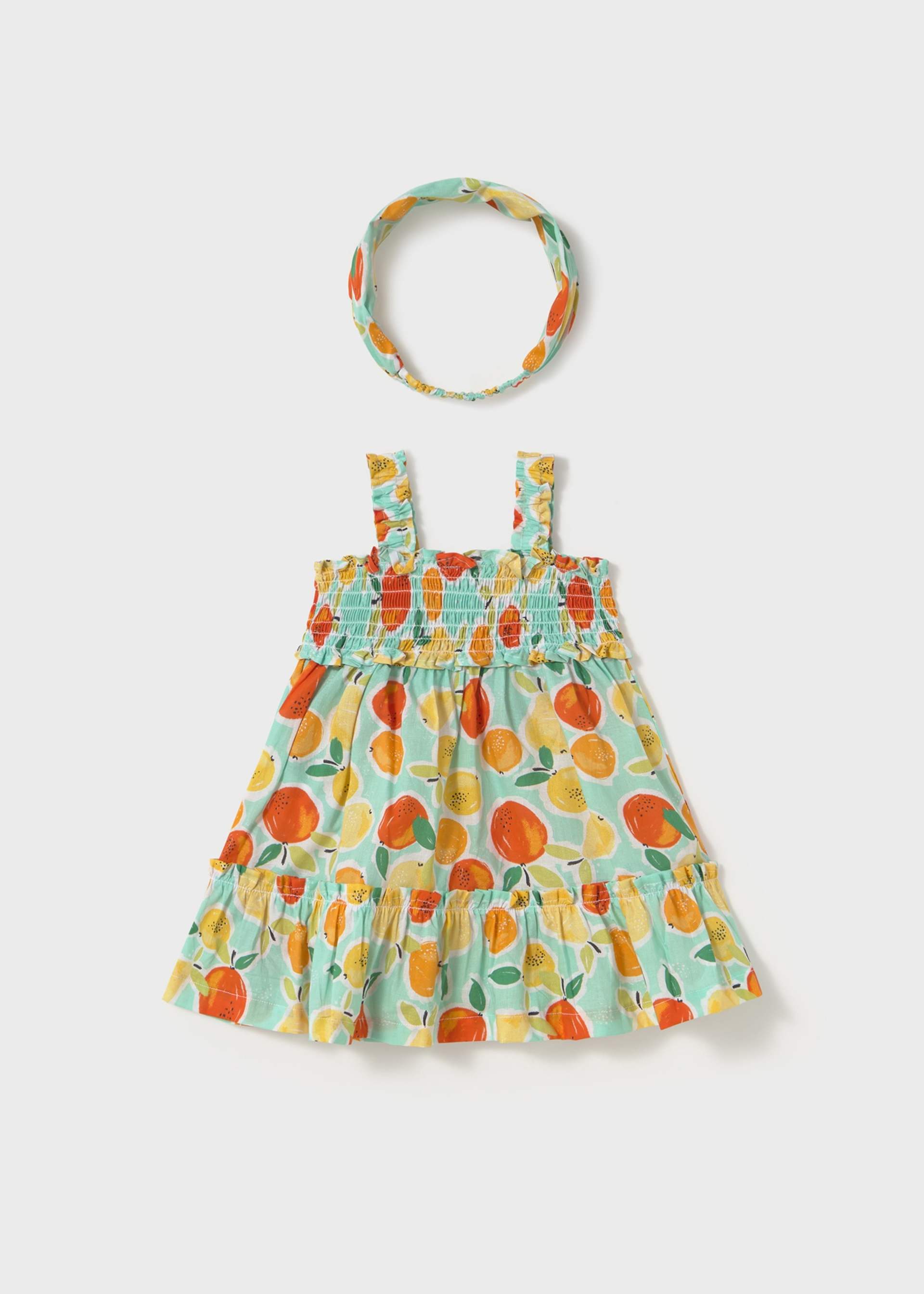 Robe avec bandeau imprimé bébé Robe avec bandeau imprimé bébé