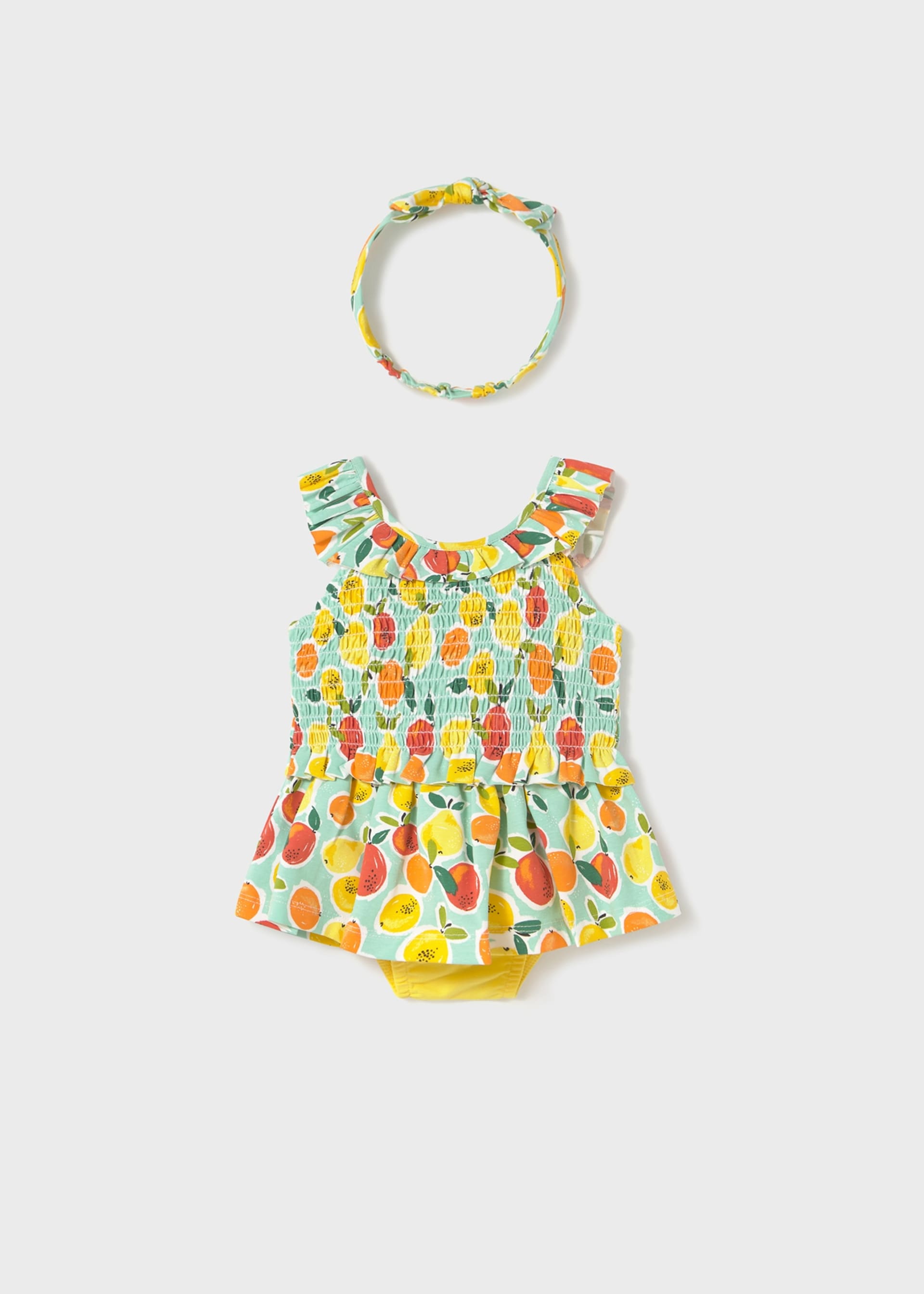 Baby 3 piece print set with headband