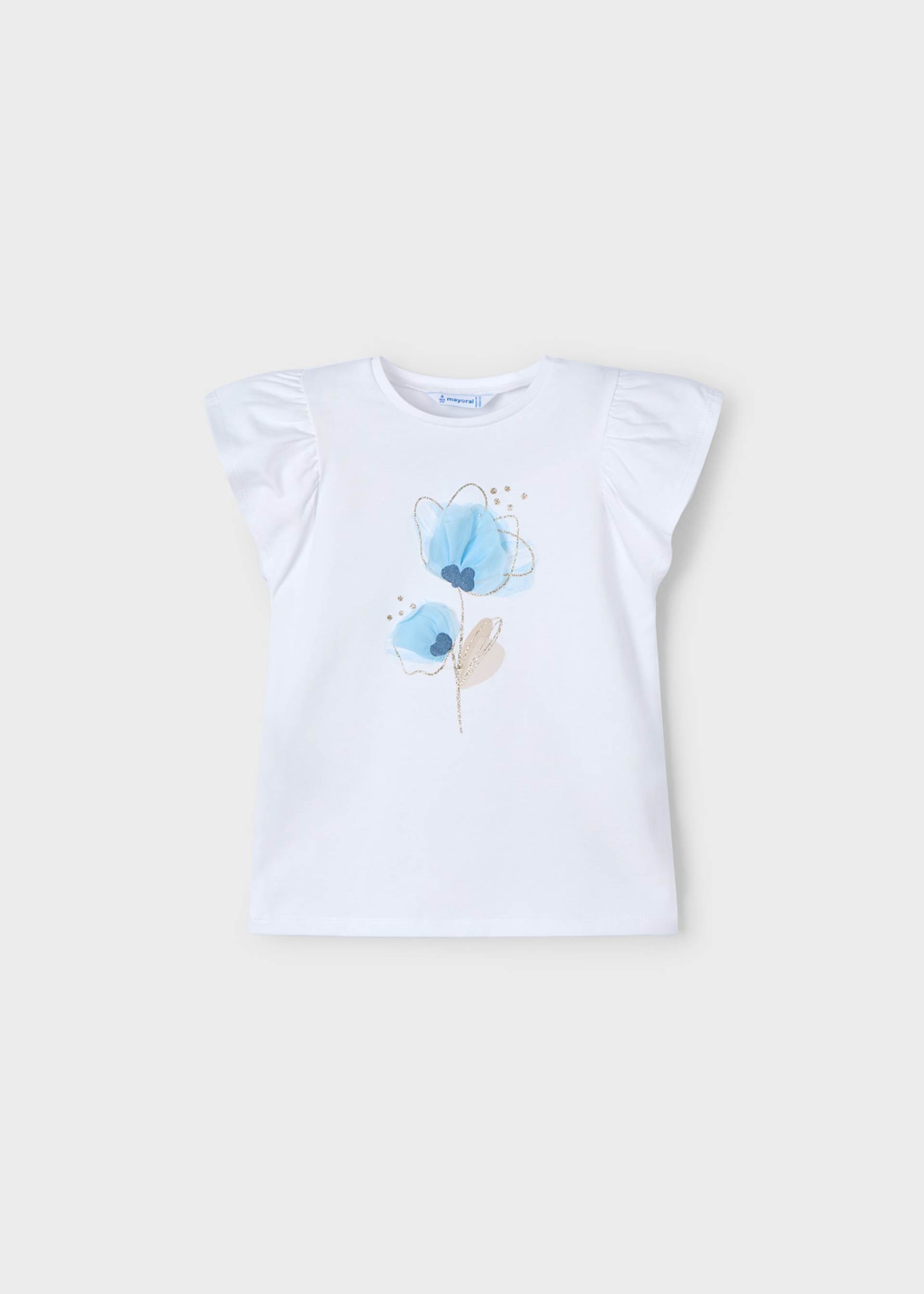 Girl Embossed Flower T-Shirt Girl Embossed Flower T-Shirt