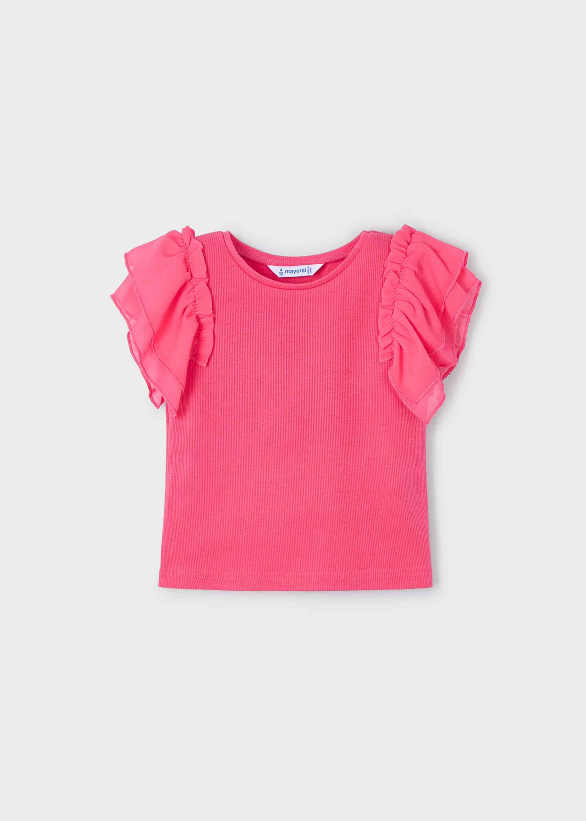 Camiseta volantes gasa niña