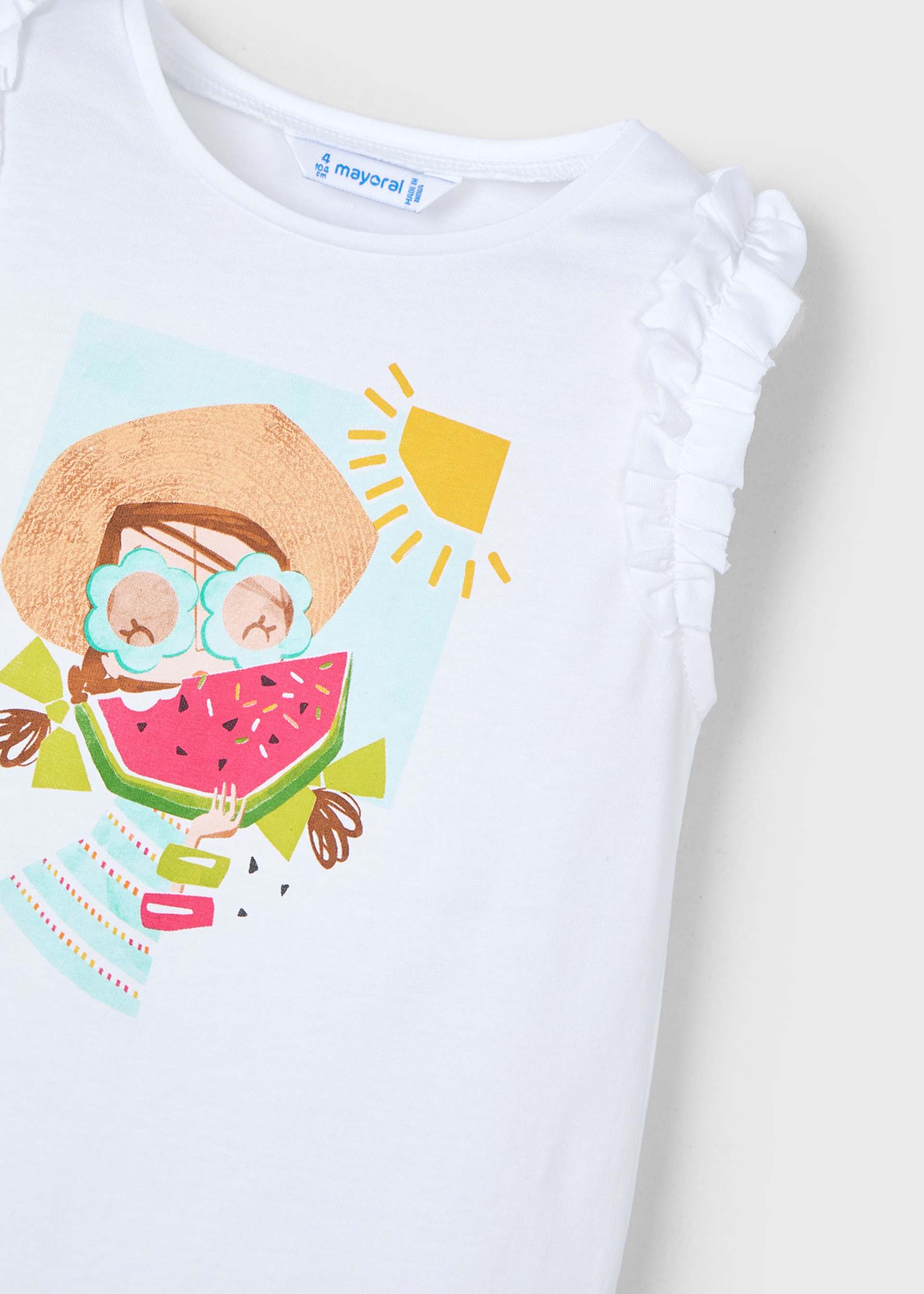 Camiseta sin mangas sandía niña