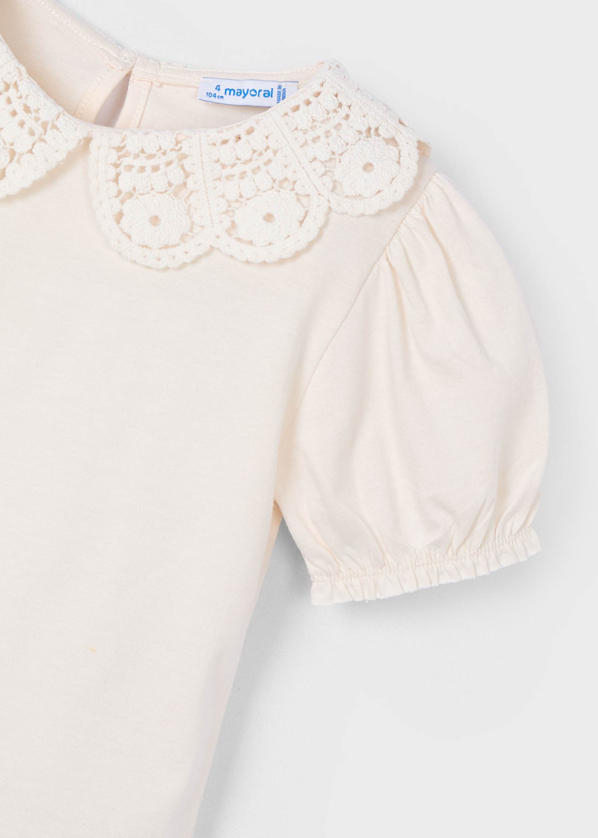 Girl Crochet Collar T-Shirt