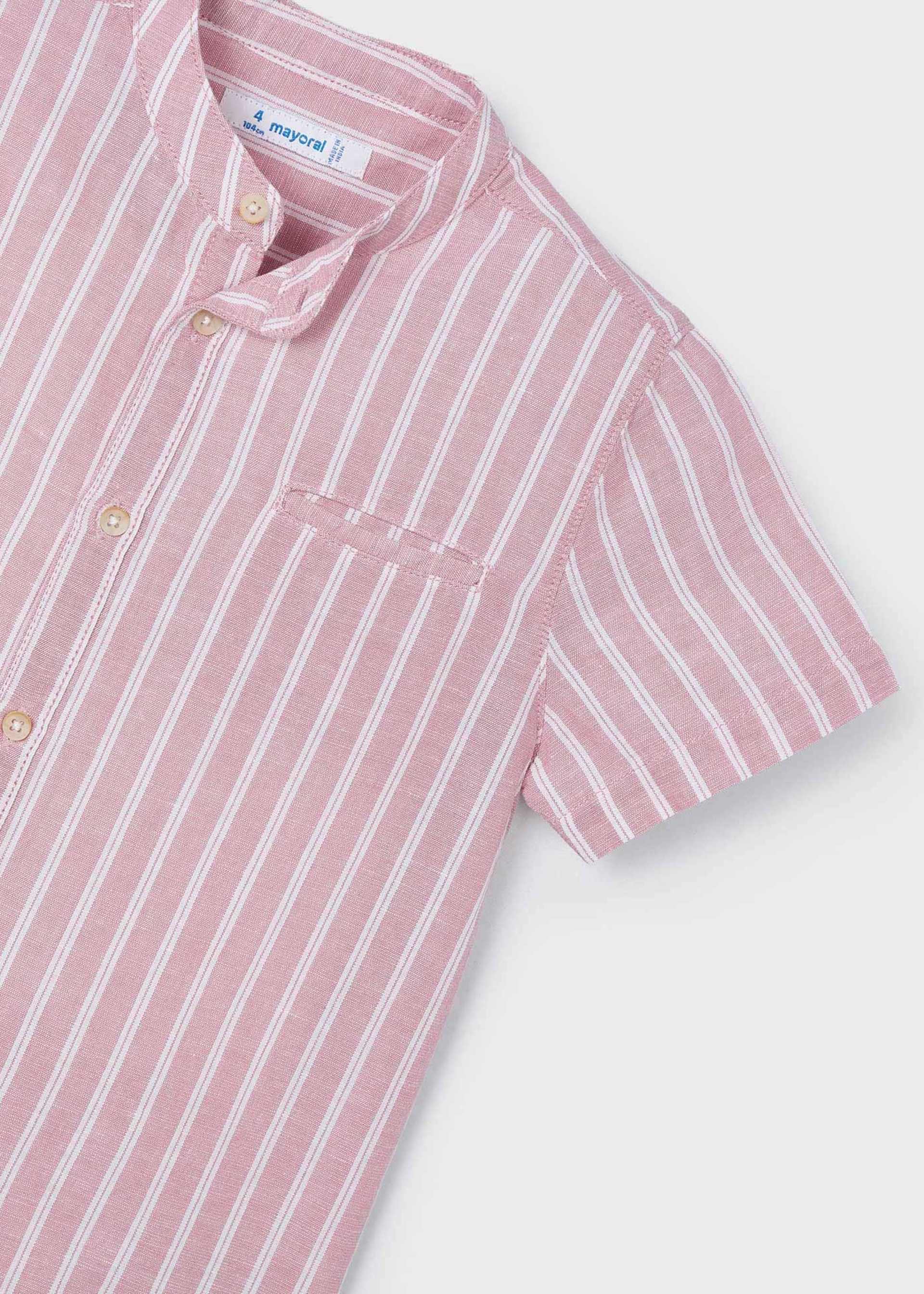 Camisa gola mao com linho menino