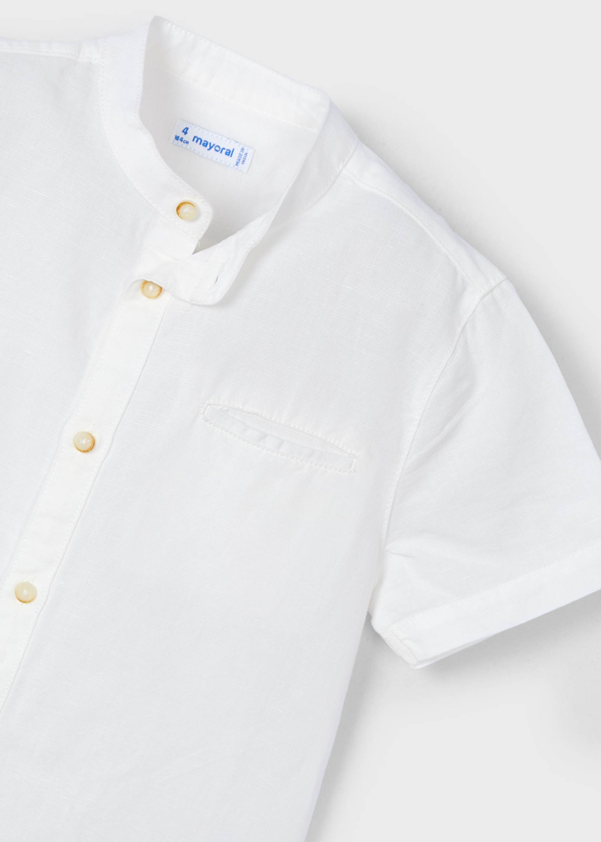 Chemise col mao en lin garçon Chemise col mao en lin garçon