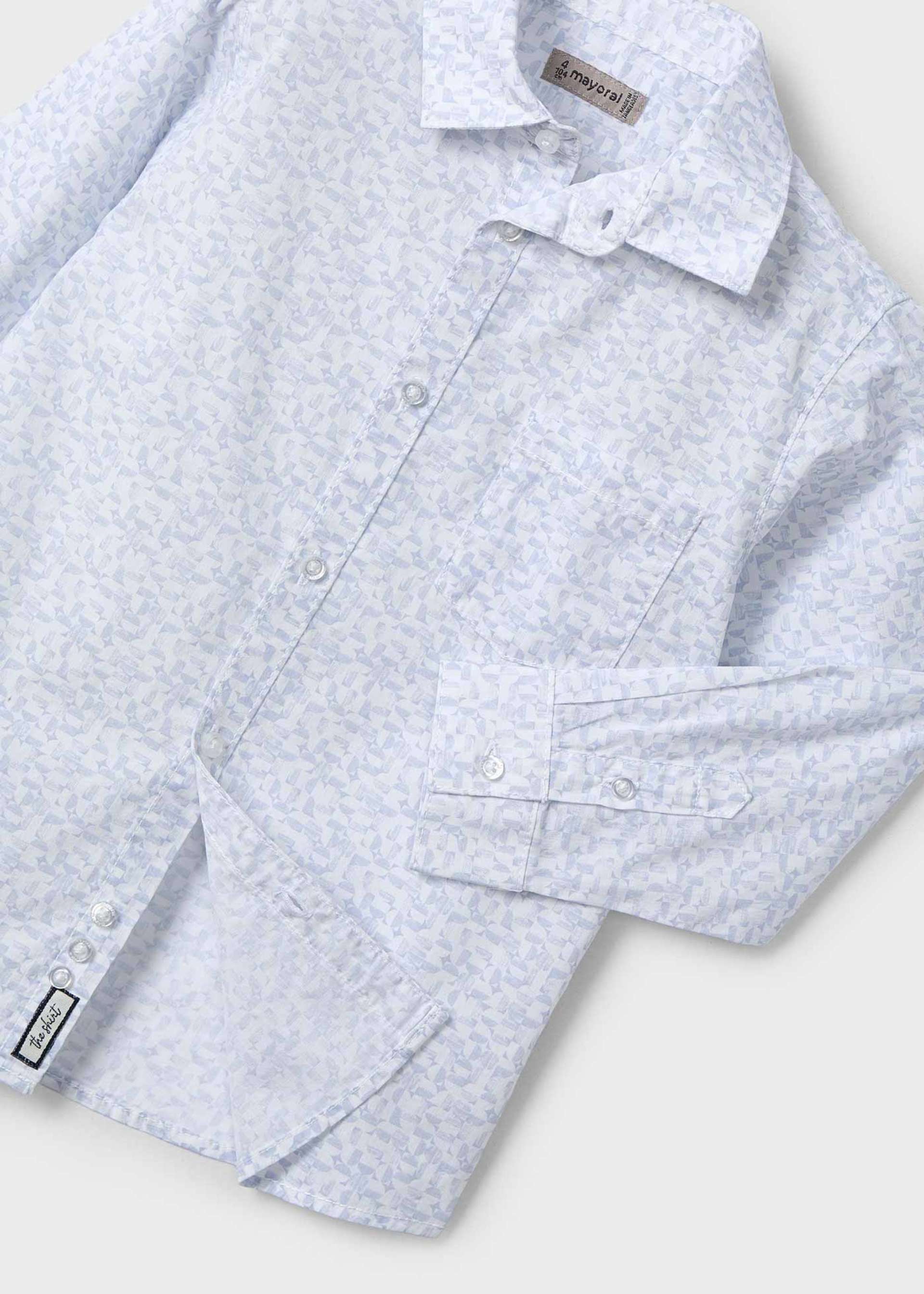 Boy long sleeved print shirt