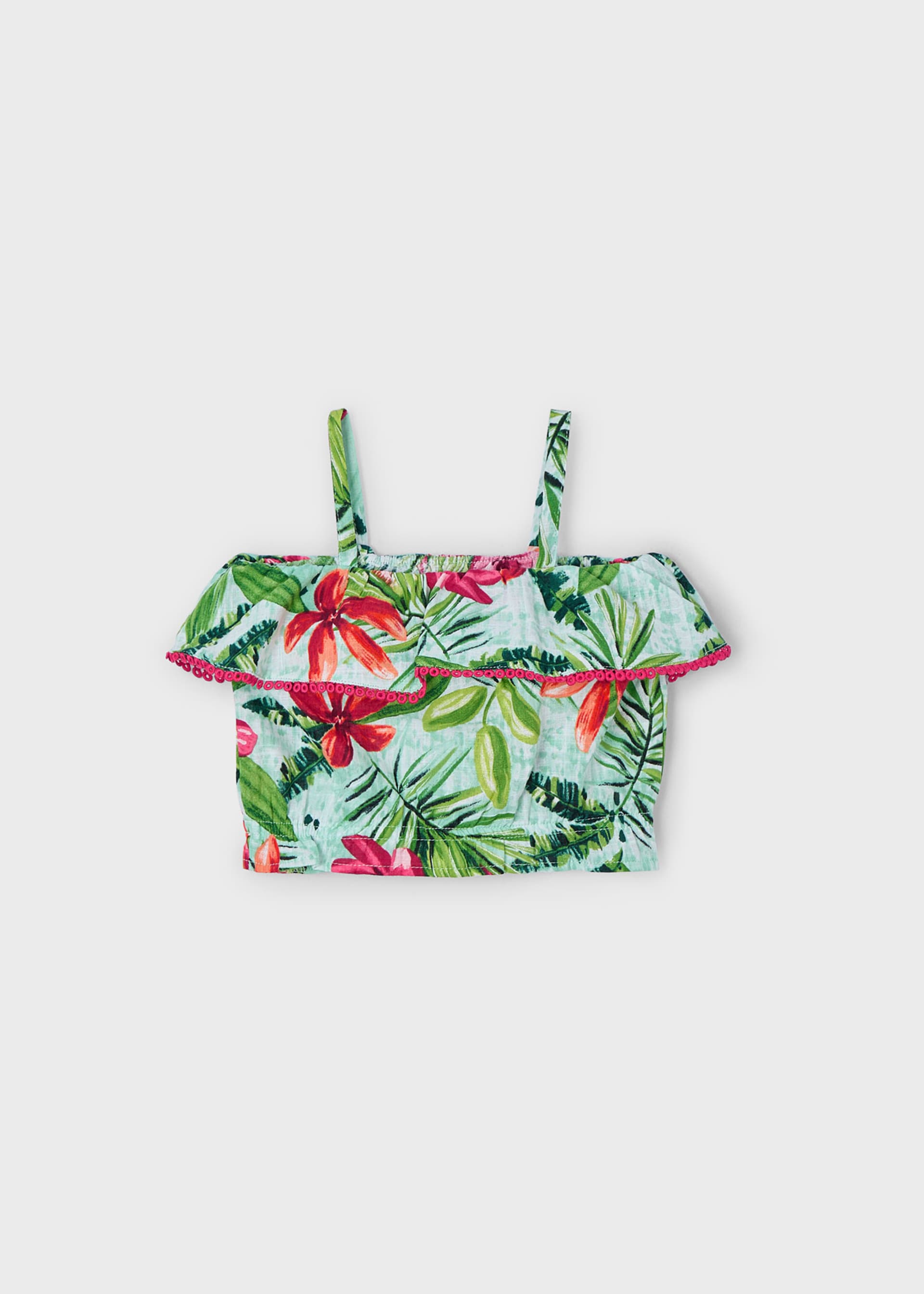 Girl Ruffle Printed Top