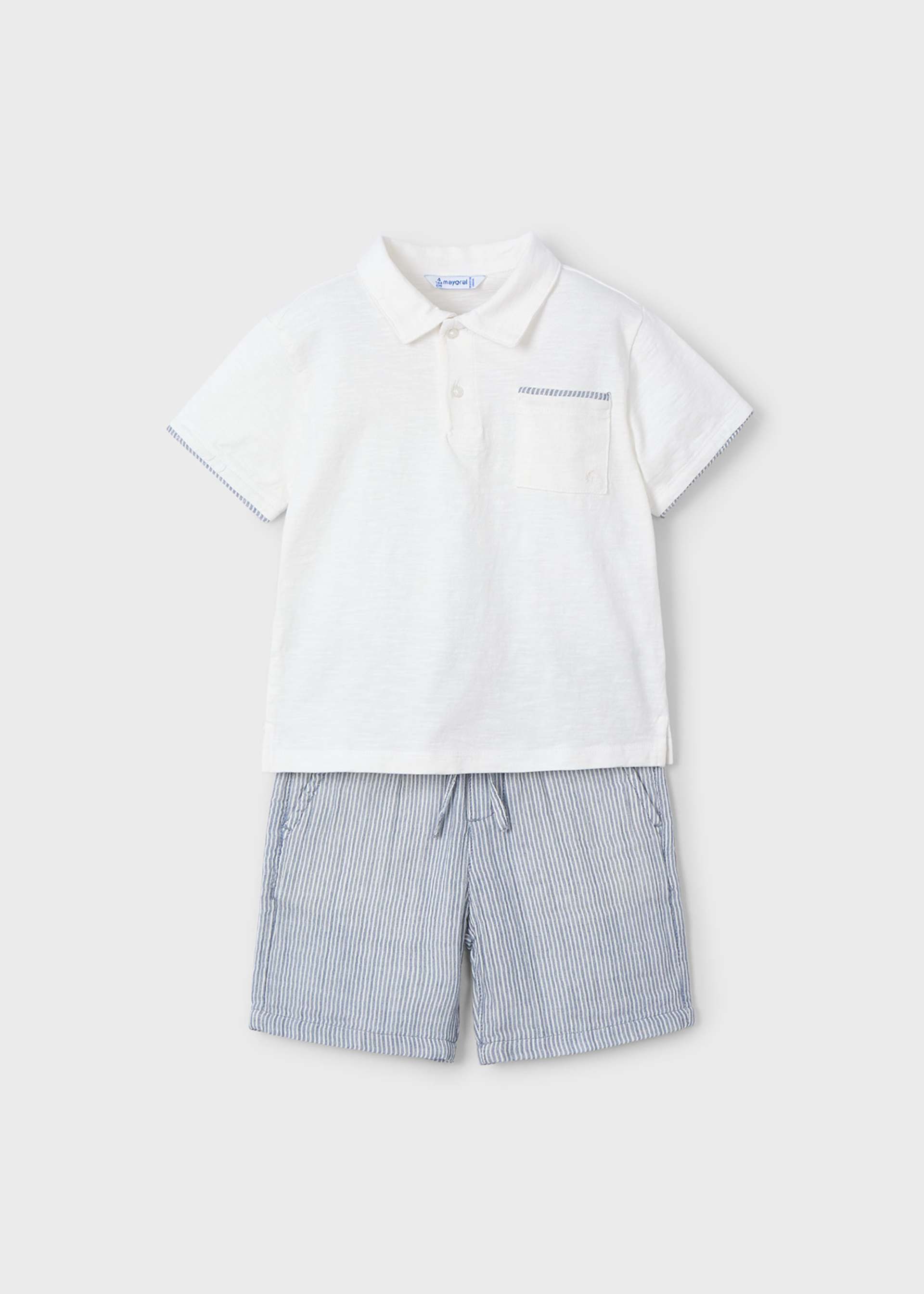 Conjunto bermuda e polo menino Conjunto bermuda e polo menino