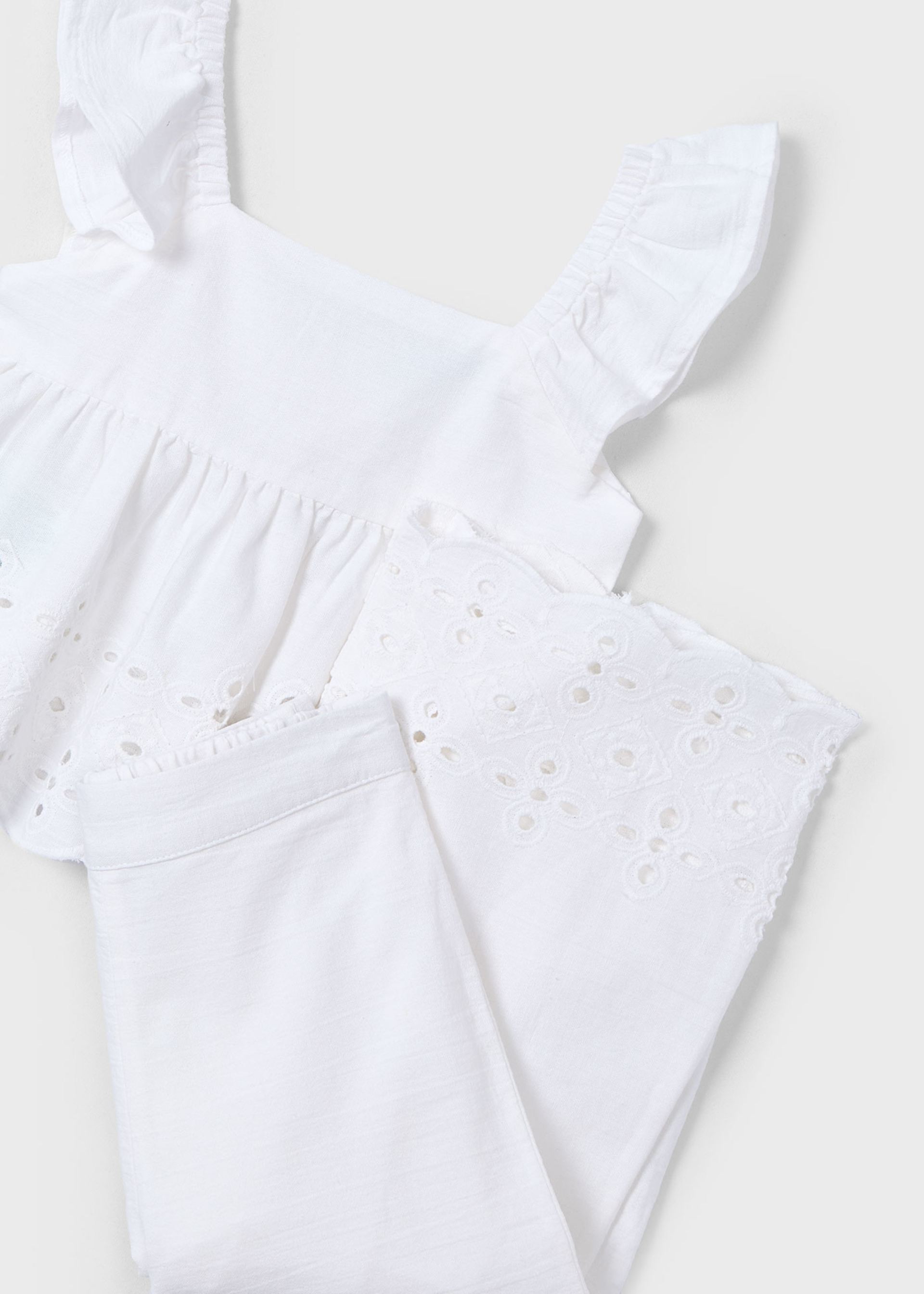 Girl Eyelet Top and Pants Set Girl Eyelet Top and Pants Set