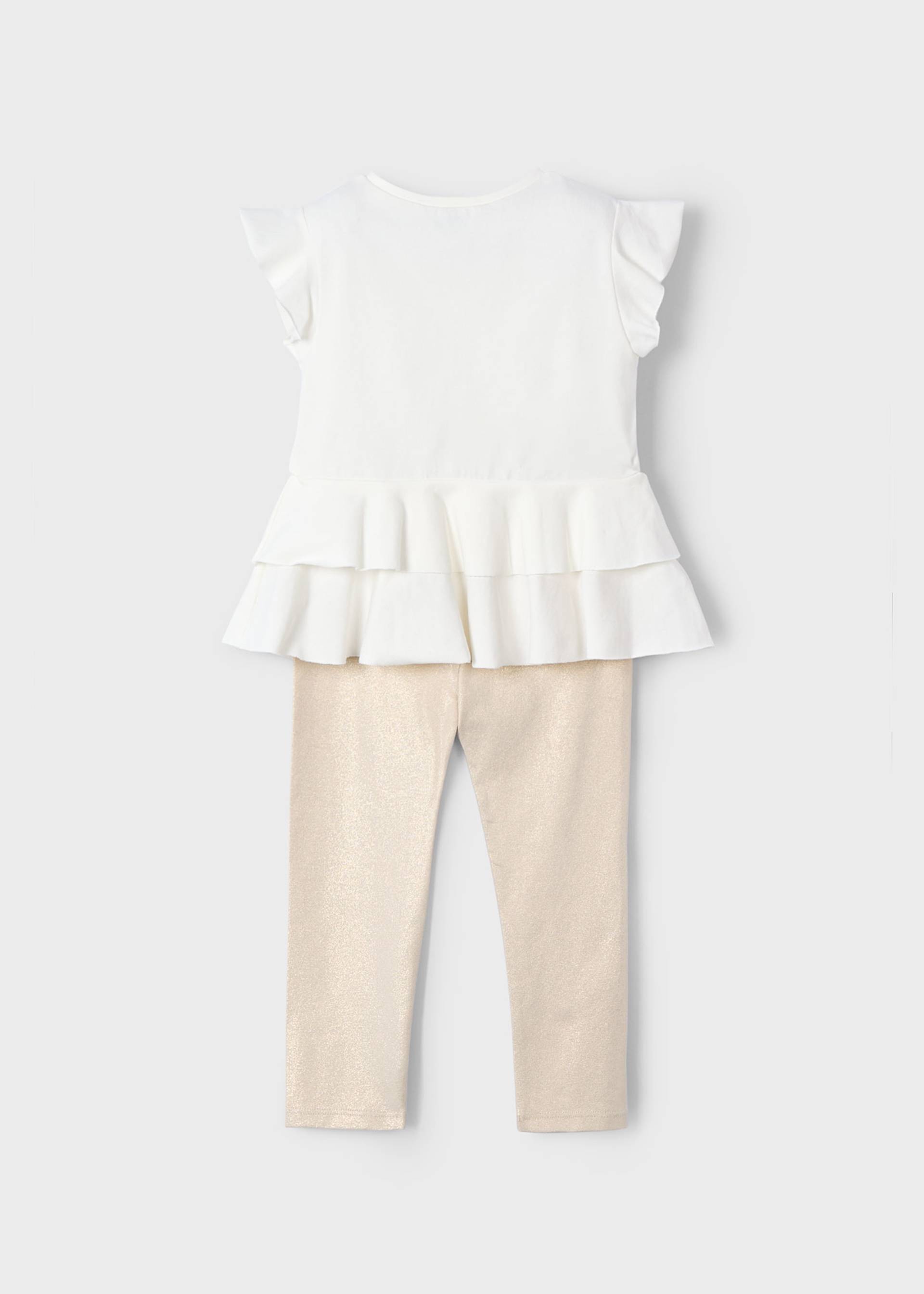 Girl leggings and flower top set Girl leggings and flower top set