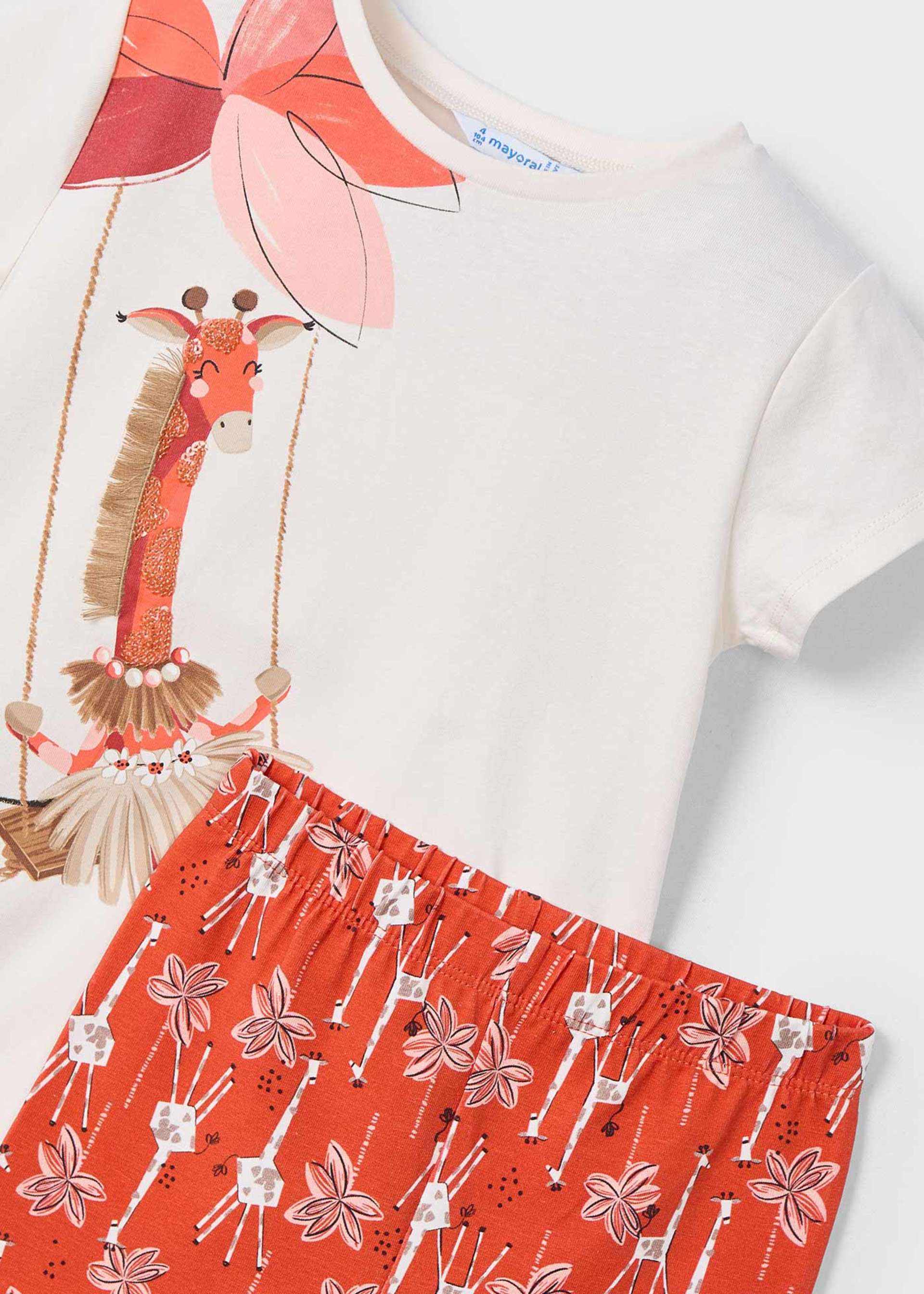 Ensemble legging et t-shirt imprimé fille Ensemble legging et t-shirt imprimé fille