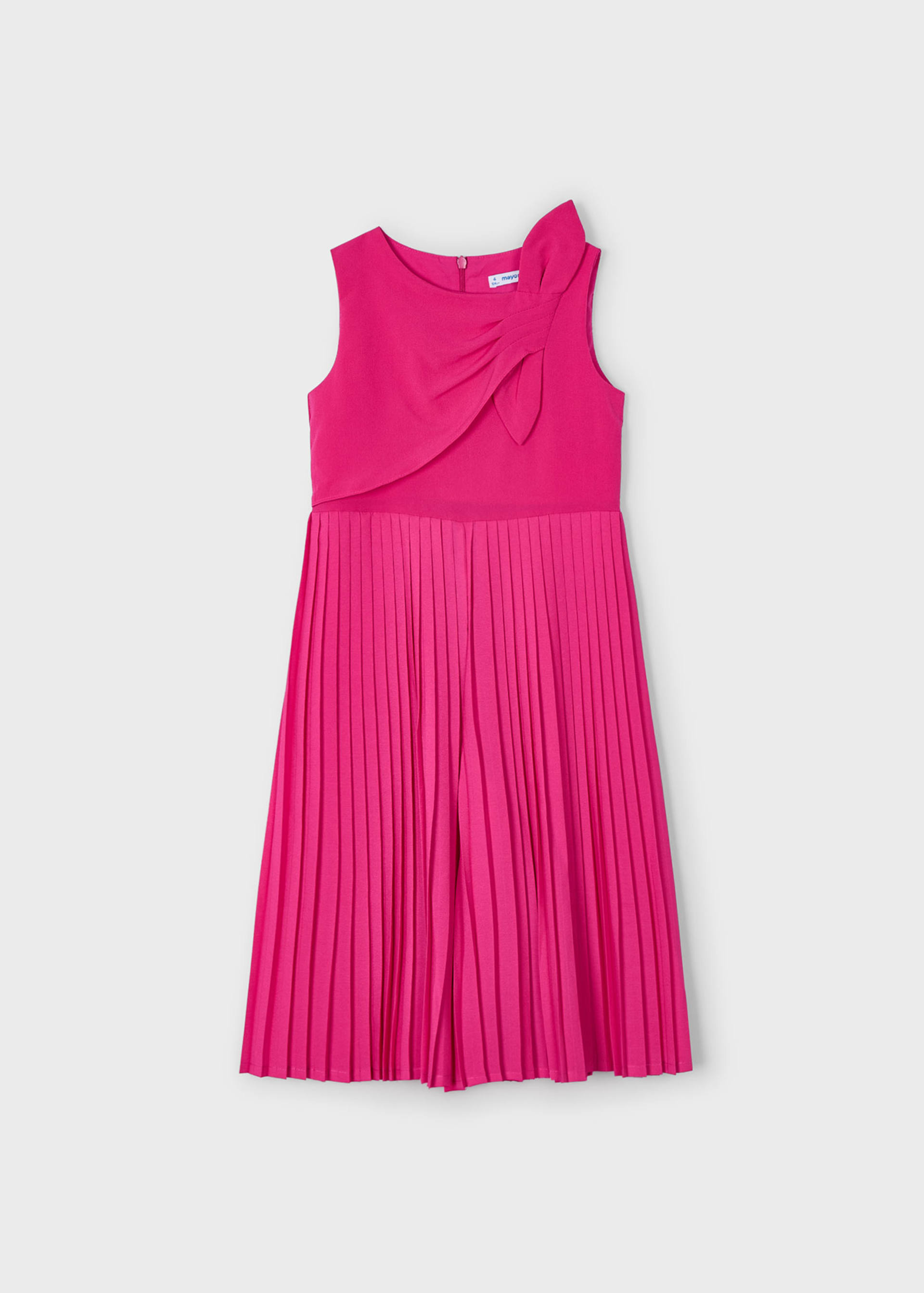 Girl jumpsuit with bow detail