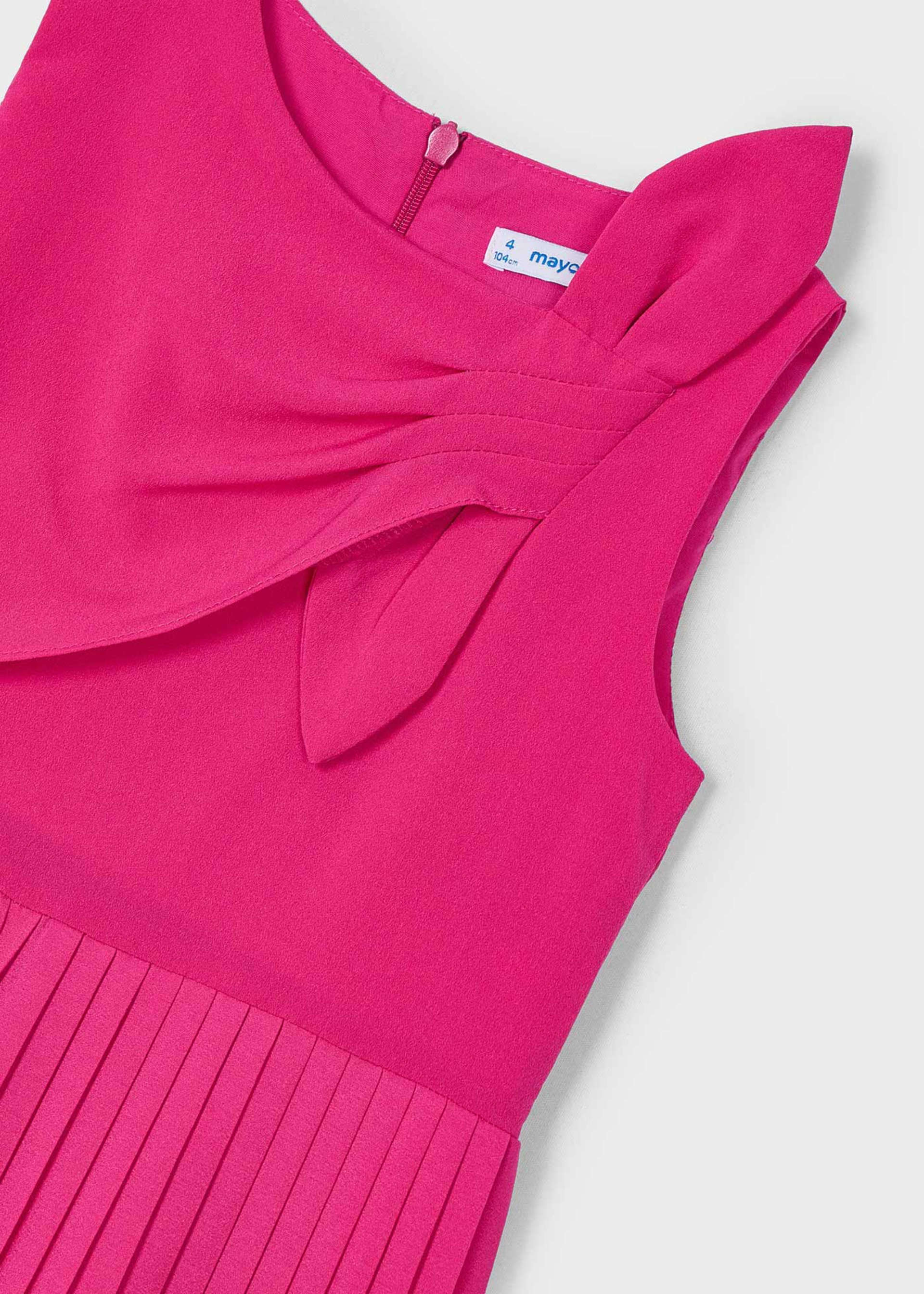 Girl jumpsuit with bow detail