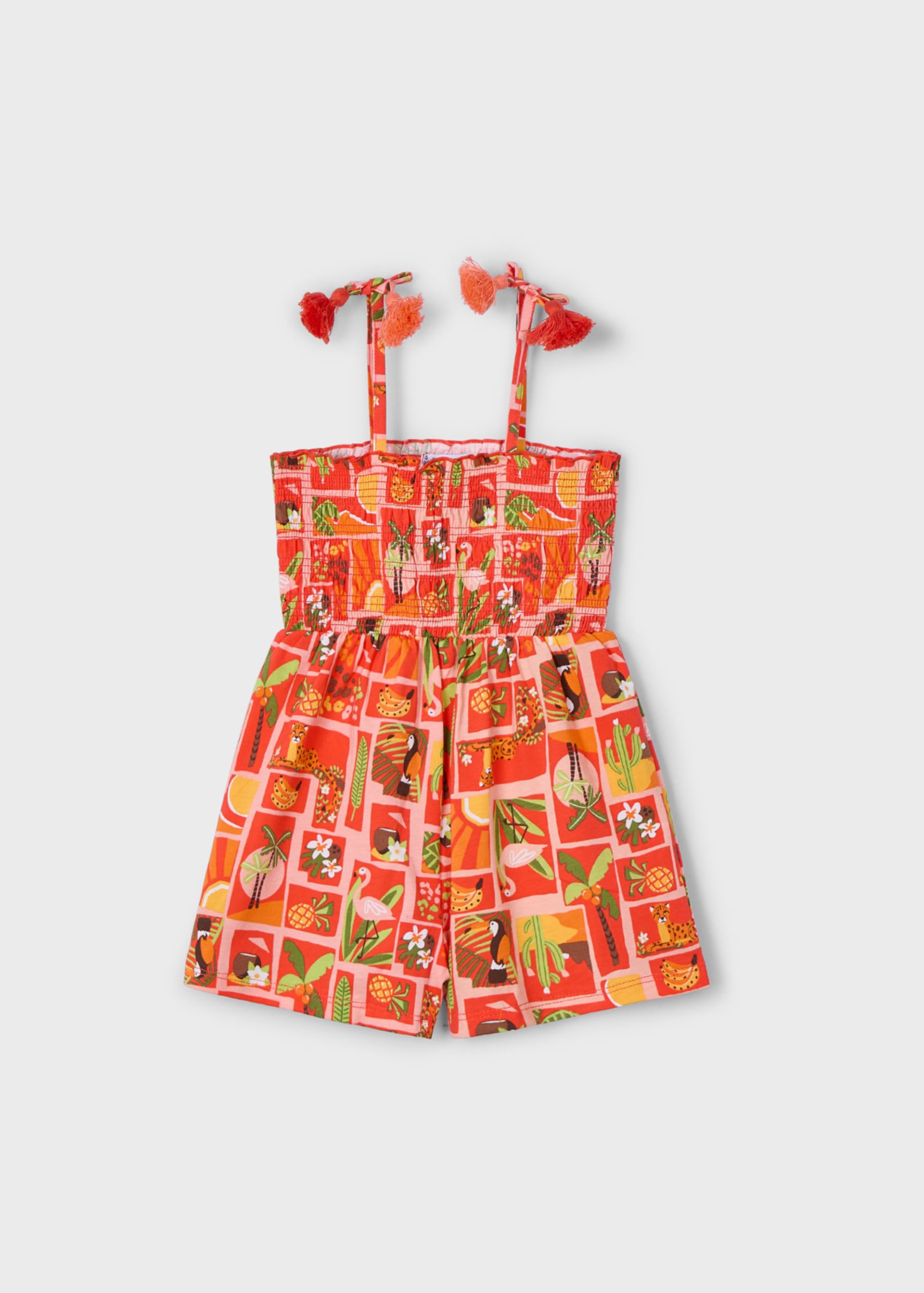 Combinaison imprimée nid d'abeille fille Combinaison imprimée nid d'abeille fille