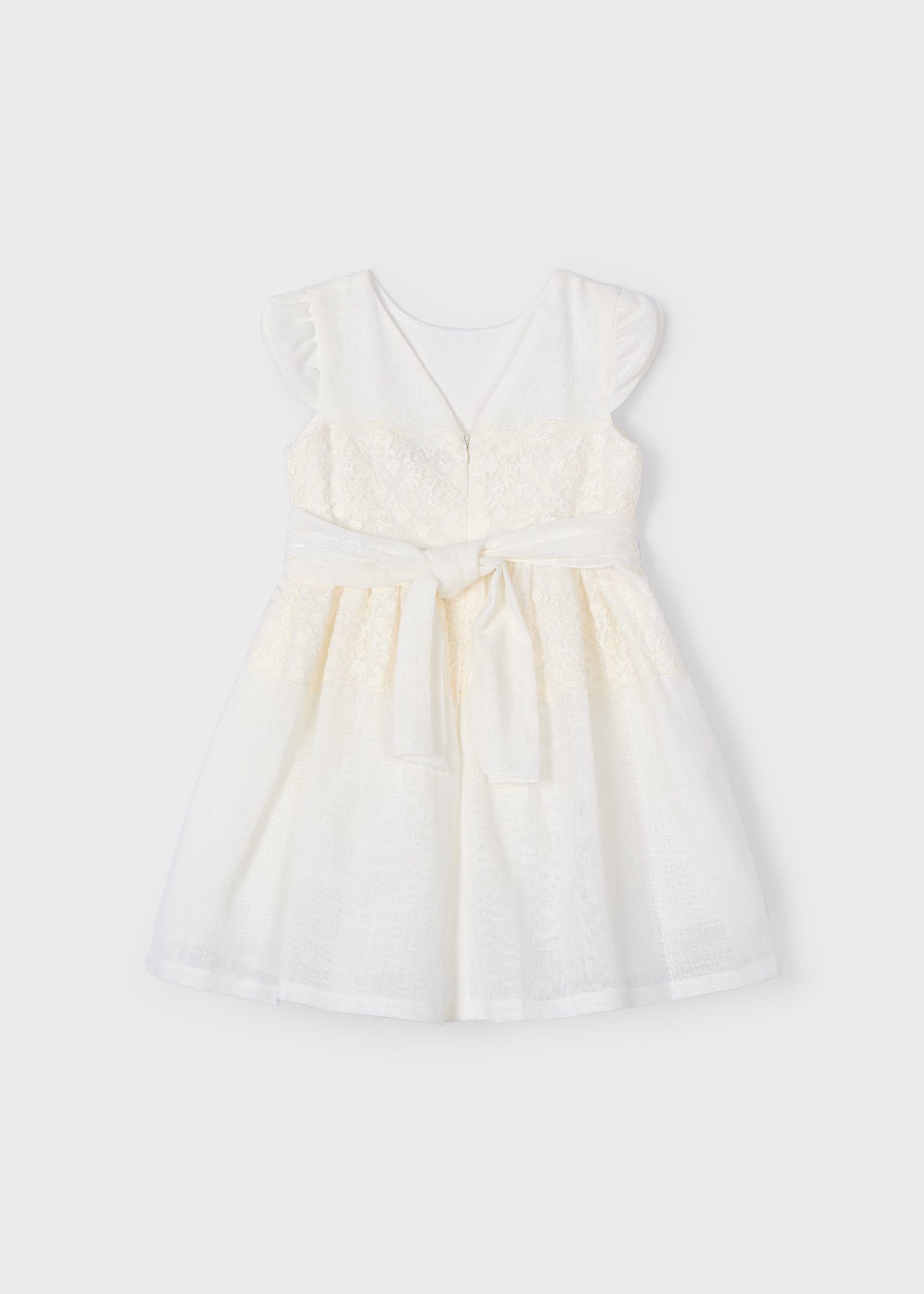 Vestido detalhe renda com fita menina Vestido detalhe renda com fita menina
