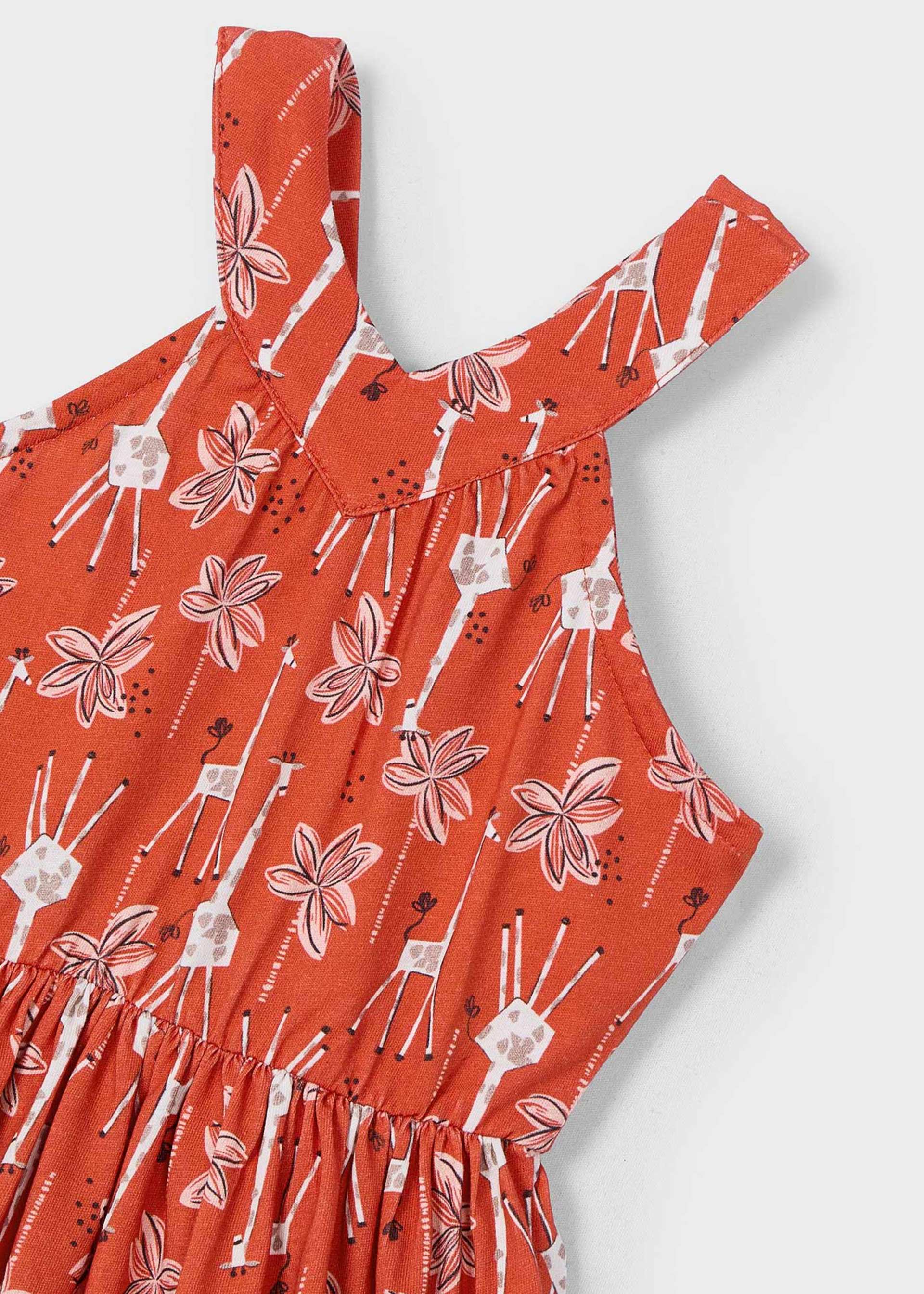 Girl print cross strap dress Girl print cross strap dress