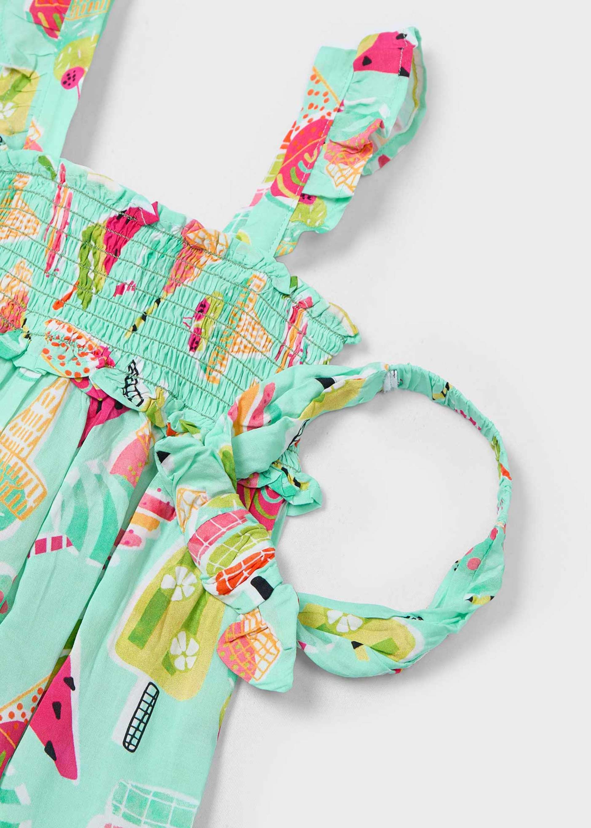 Girl print dress with headband Girl print dress with headband