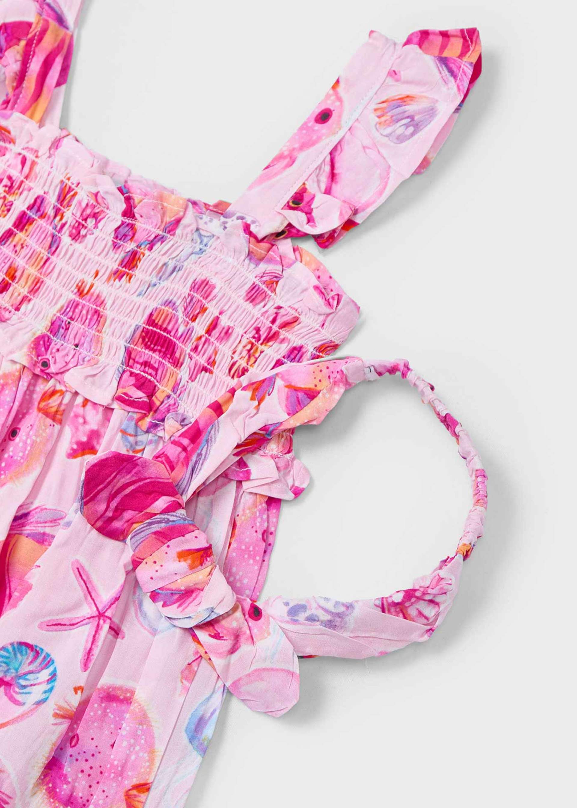 Φόρεμα σταμπωτό με κορδέλα κορίτσι