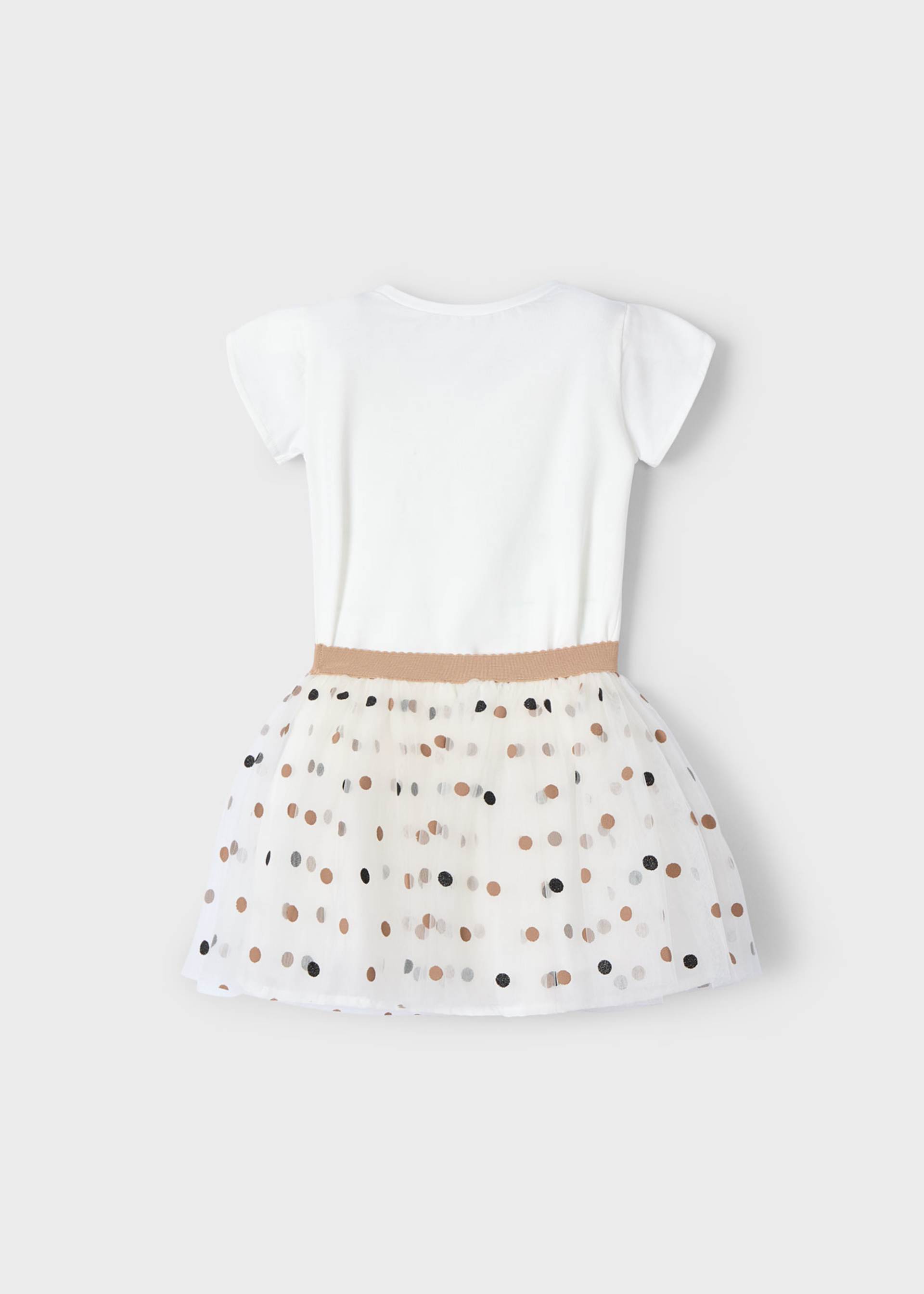 Conjunto falda tul y camiseta niña