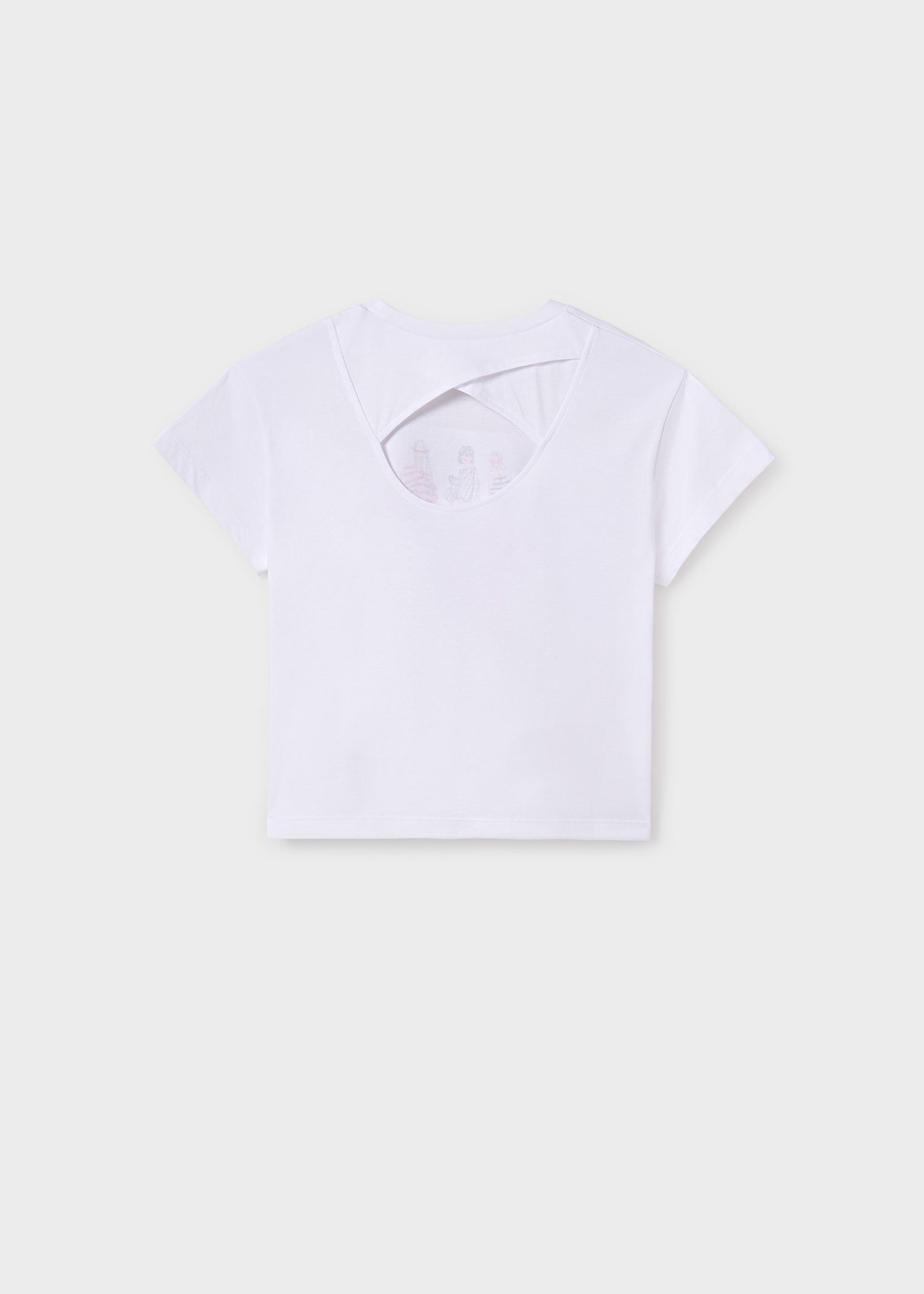 Playera gráfica espalda cruzada chica