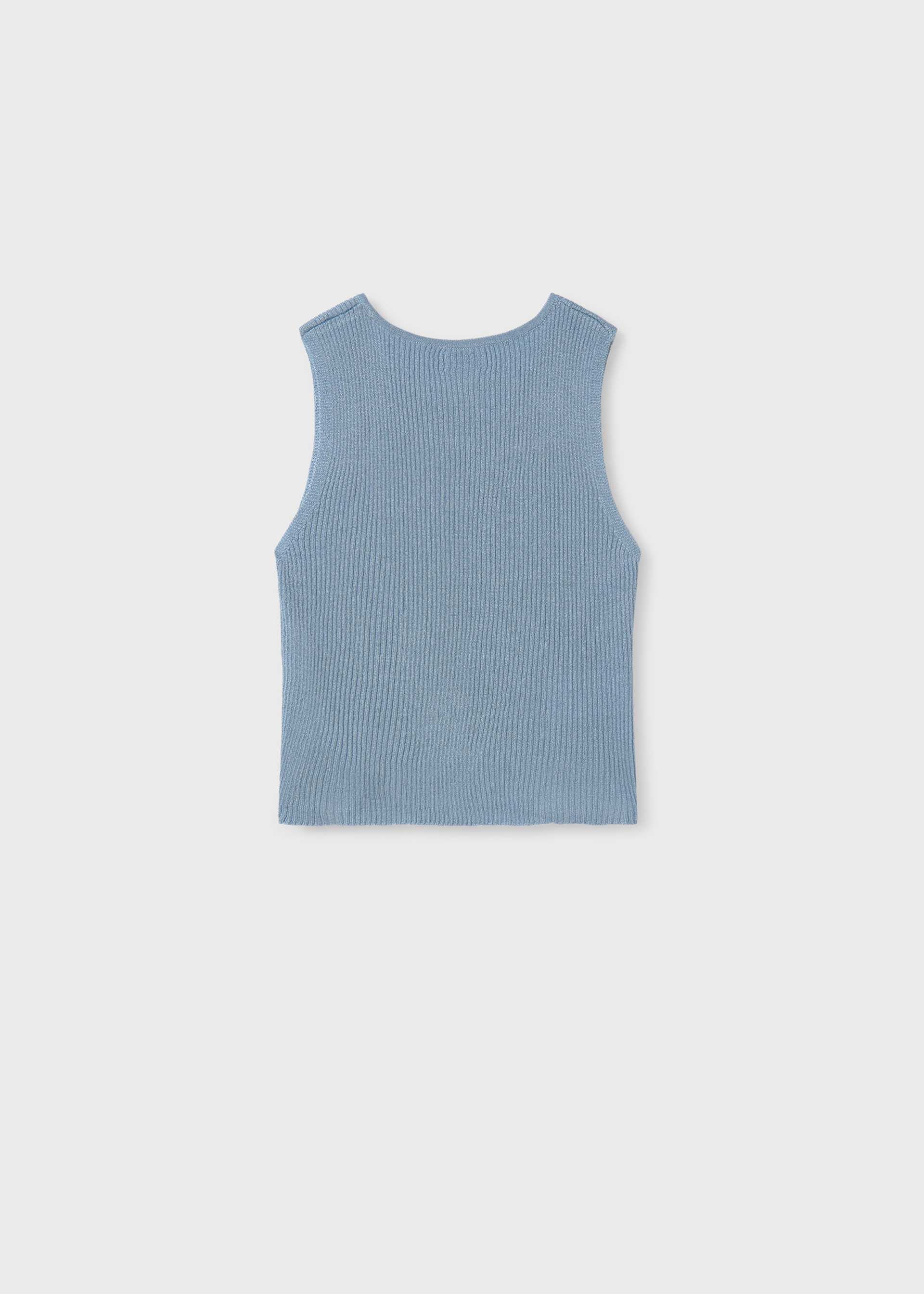 Girl ribbed tricot top