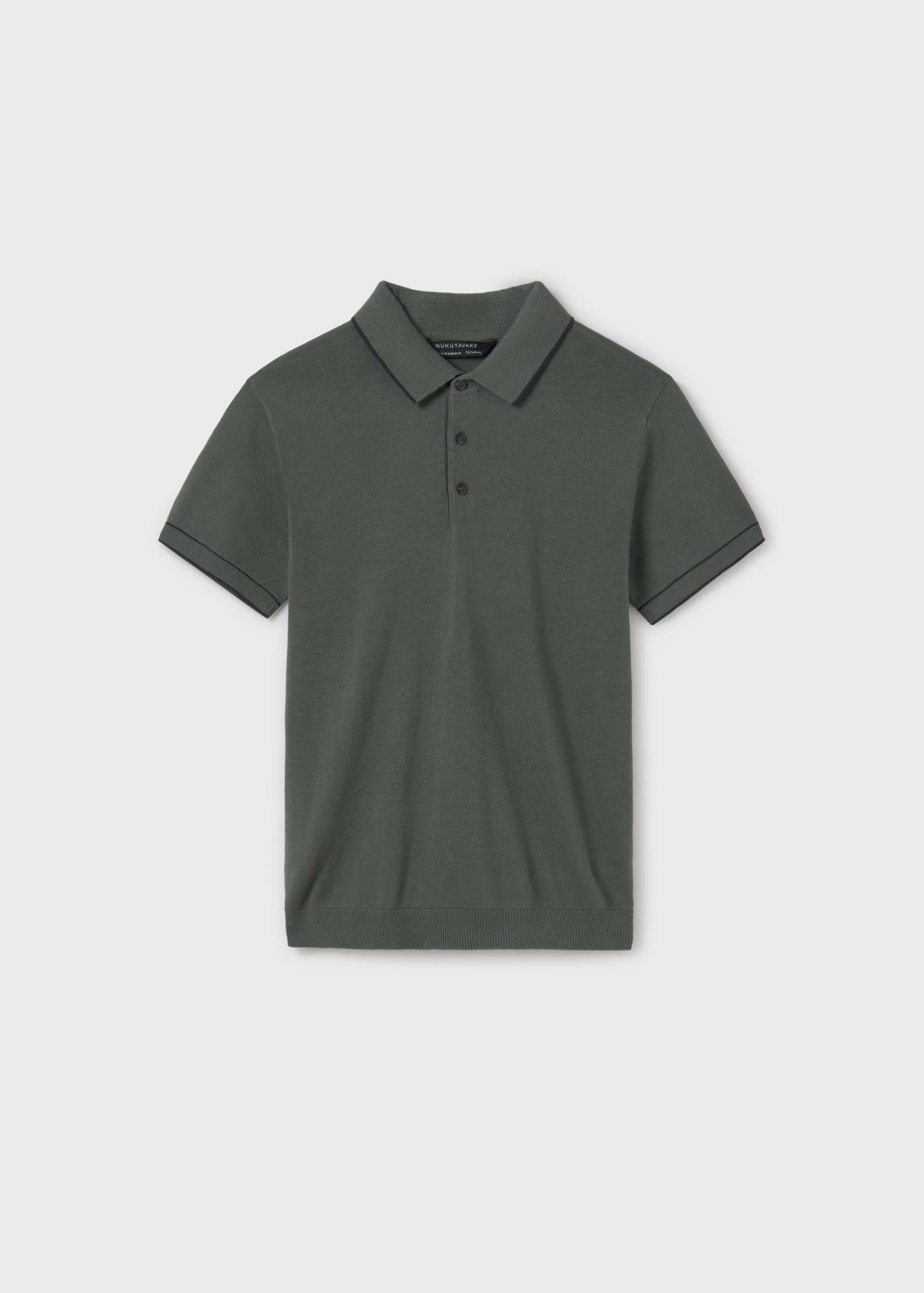 Polo trykotowe z kontrastem dla chłopca
