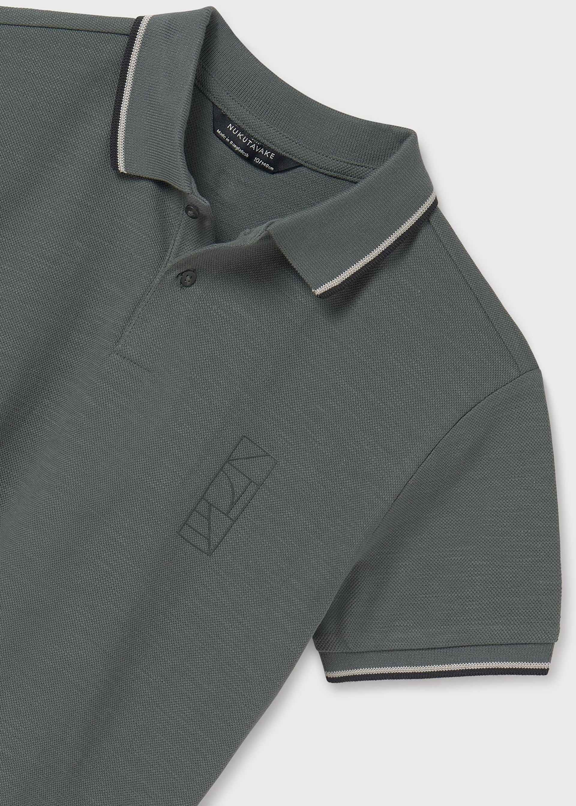 Boy back print polo shirt