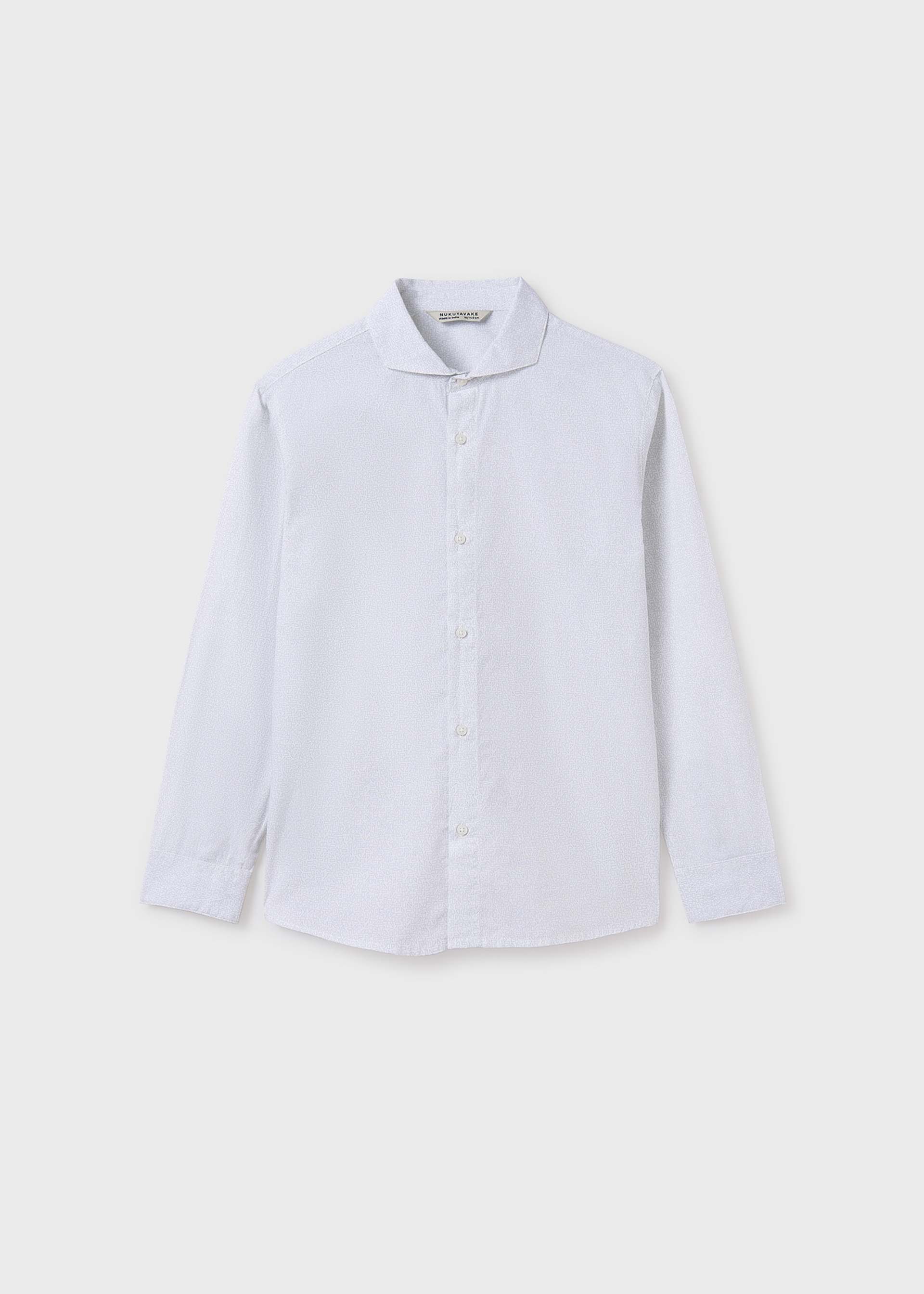 Boy Long Sleeve Micro Print Shirt Boy Long Sleeve Micro Print Shirt