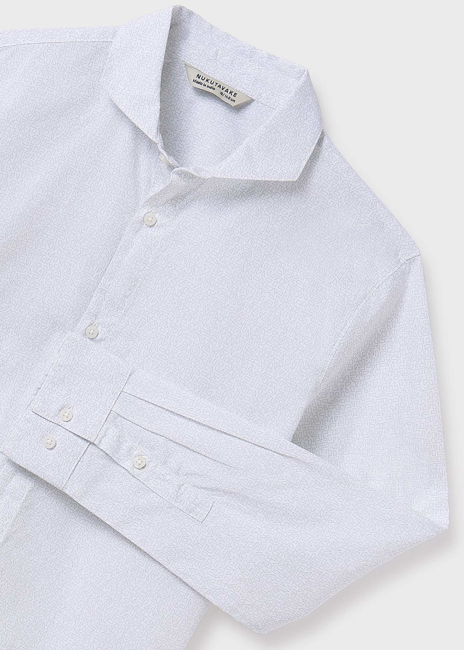 Boy Long Sleeve Micro Print Shirt Boy Long Sleeve Micro Print Shirt