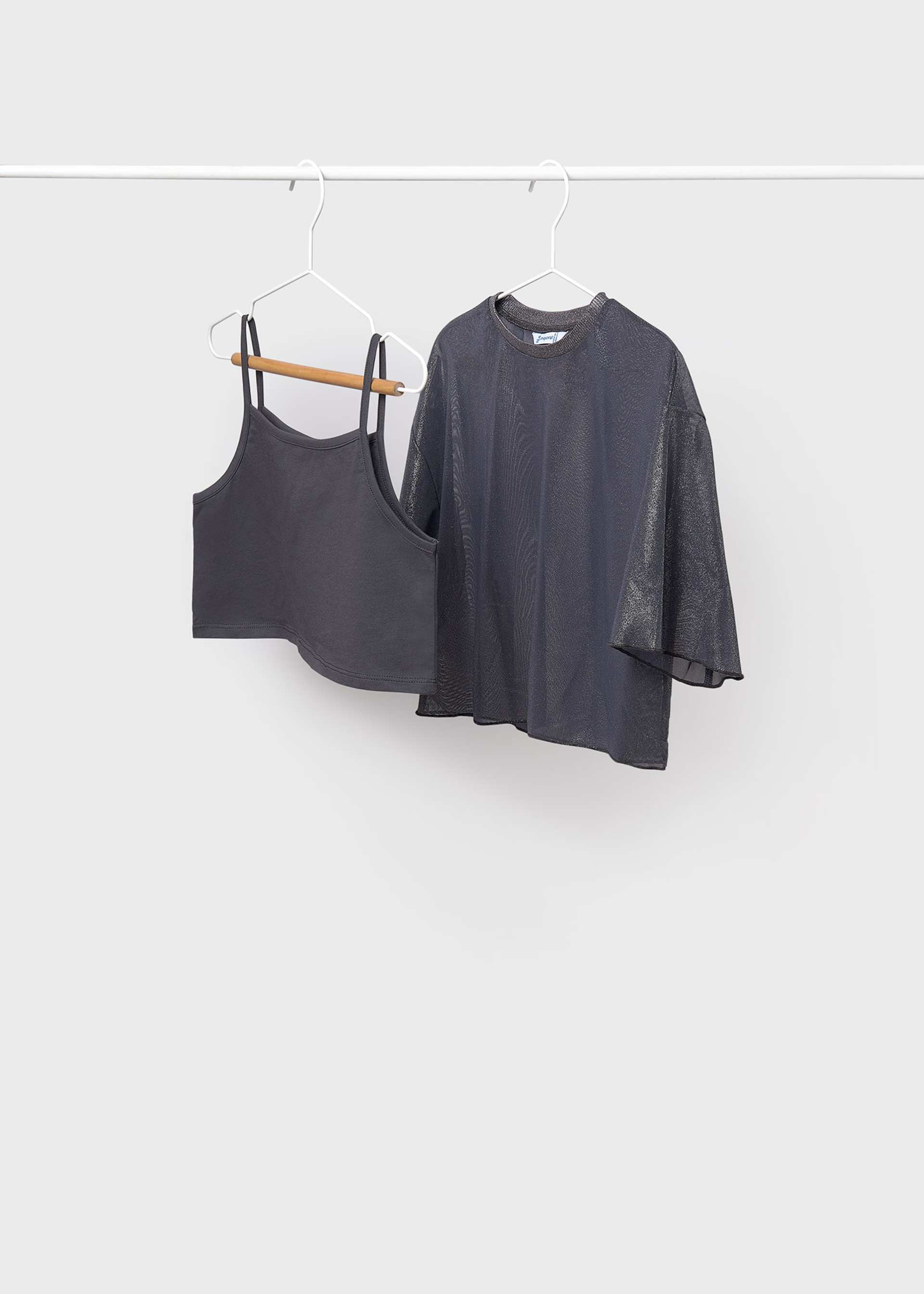 Maglietta tulle con top ragazza