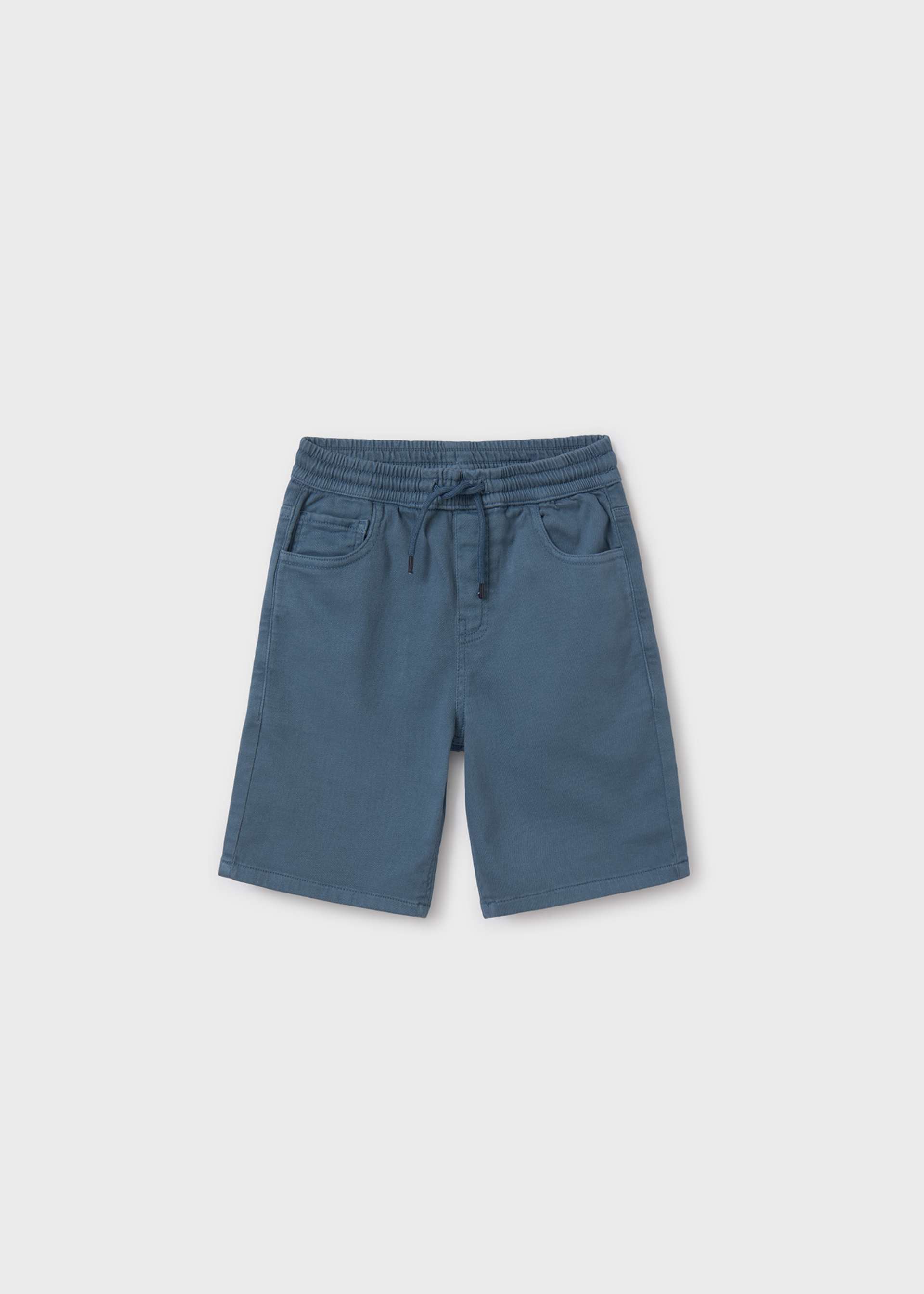 Boy twill shorts with drawstring Boy twill shorts with drawstring