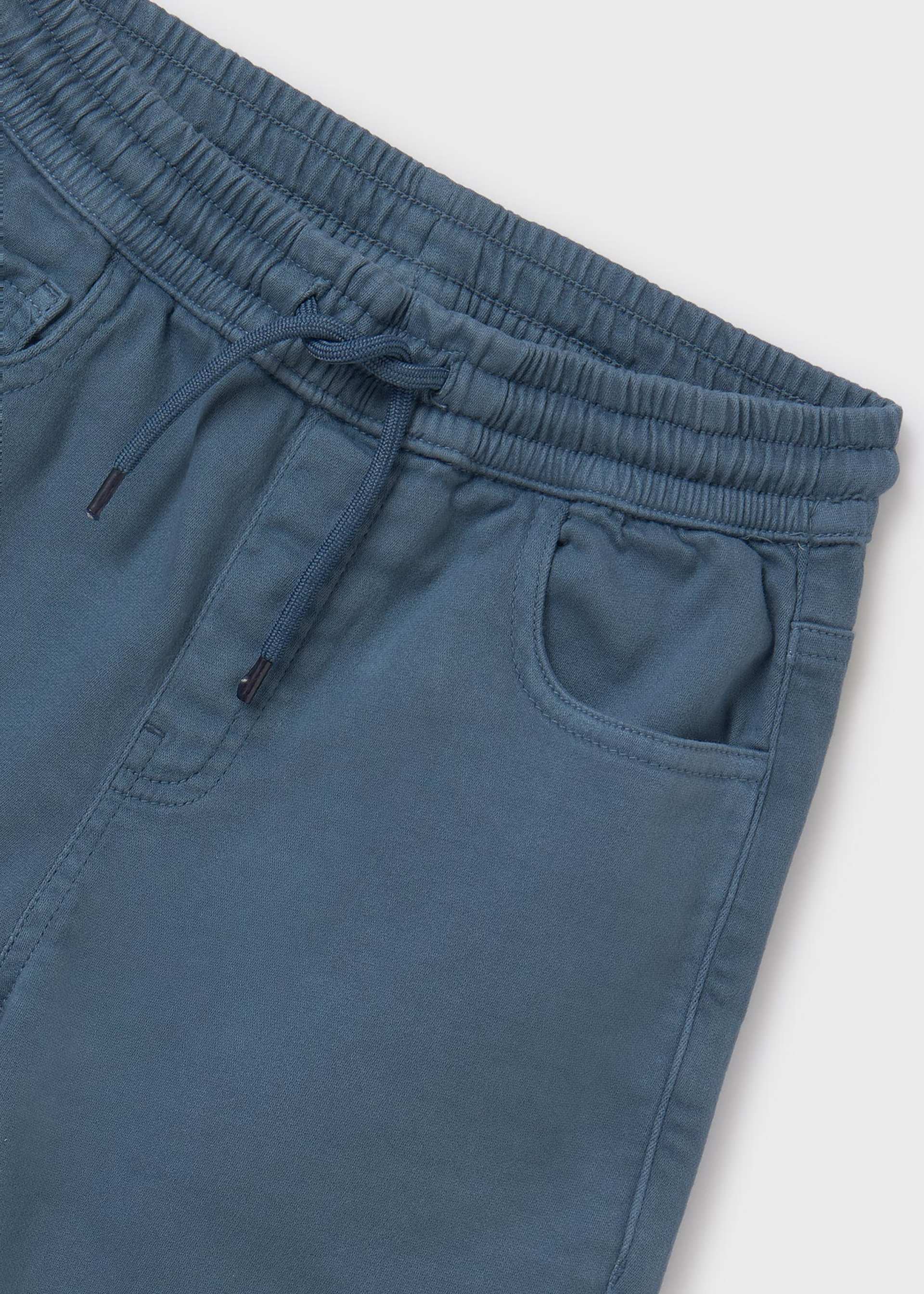 Boy twill shorts with drawstring Boy twill shorts with drawstring