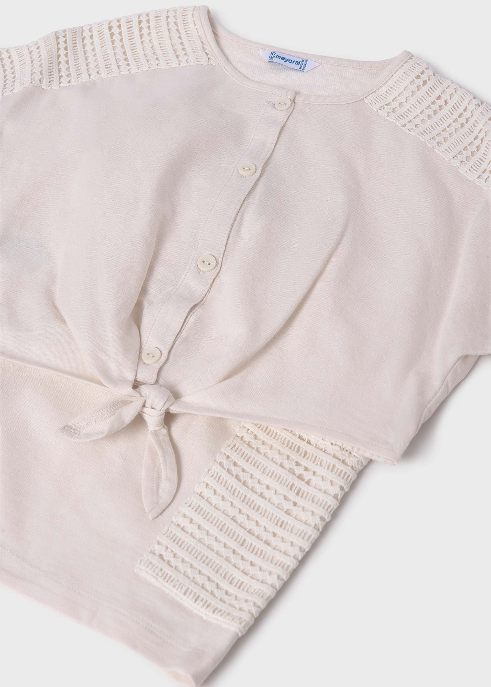 Conjunto pantalón corto y camiseta nudo chica