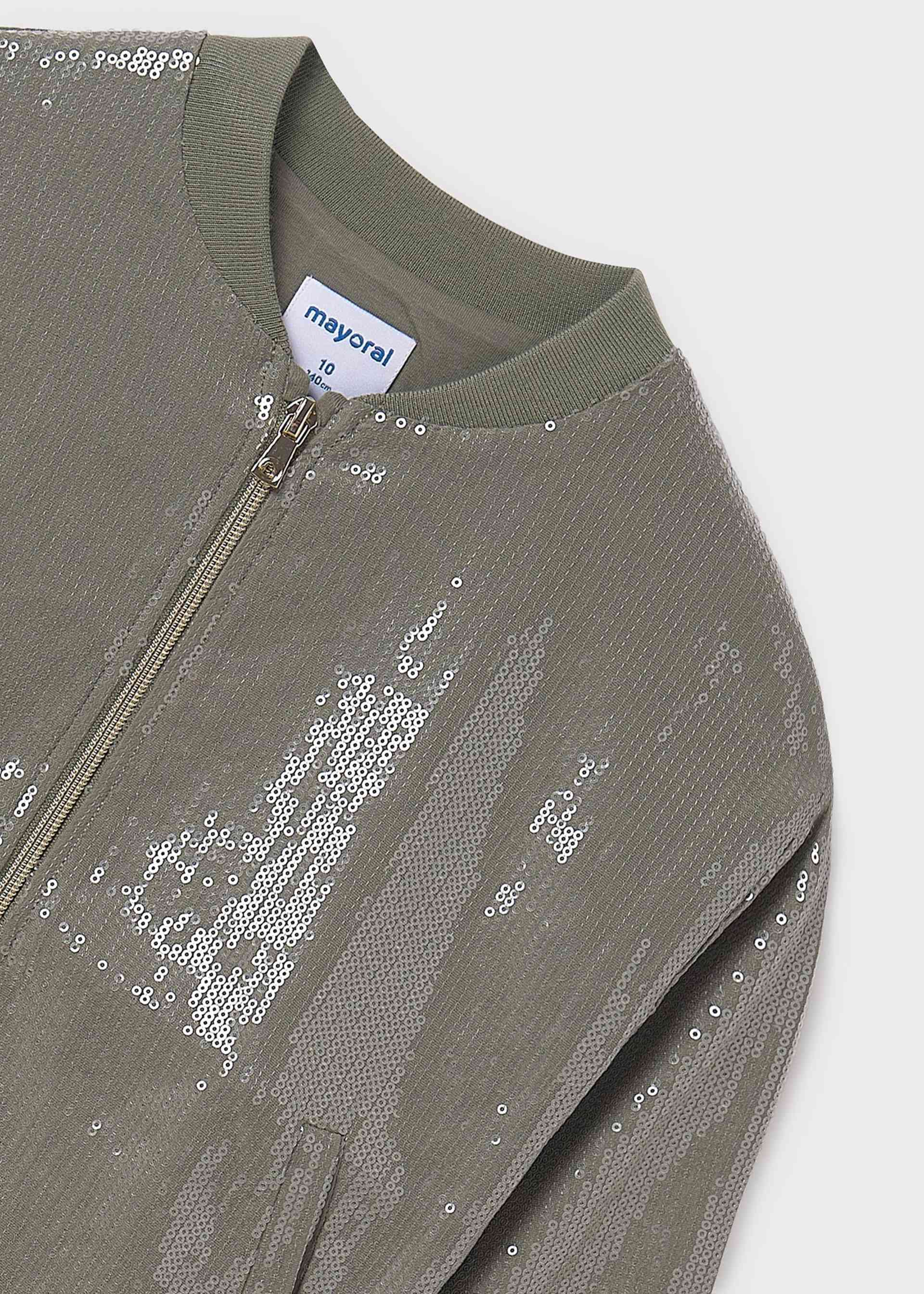 Kurtka z cekinami dla dziewczynki