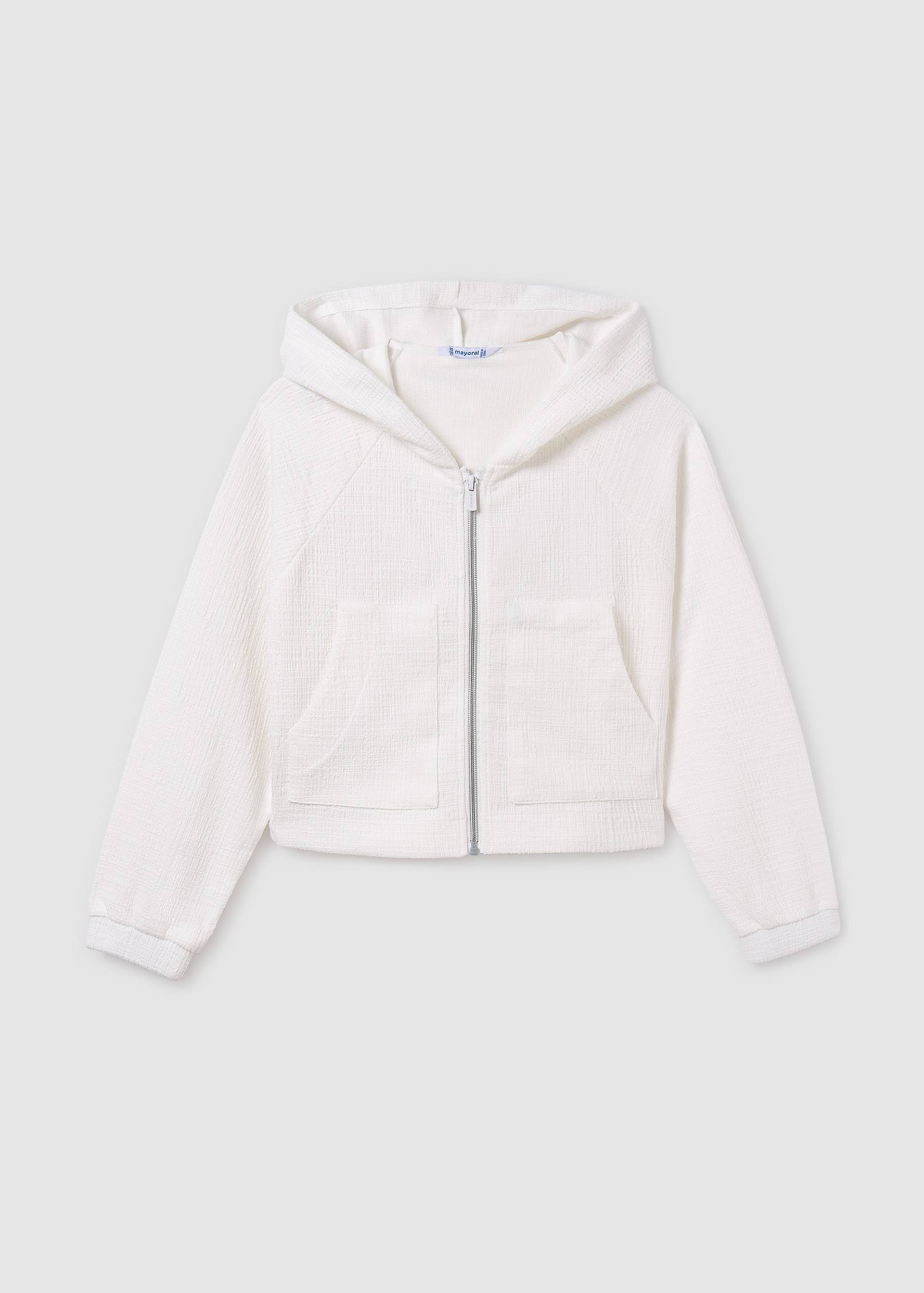 Sweatshirt zip structure fille