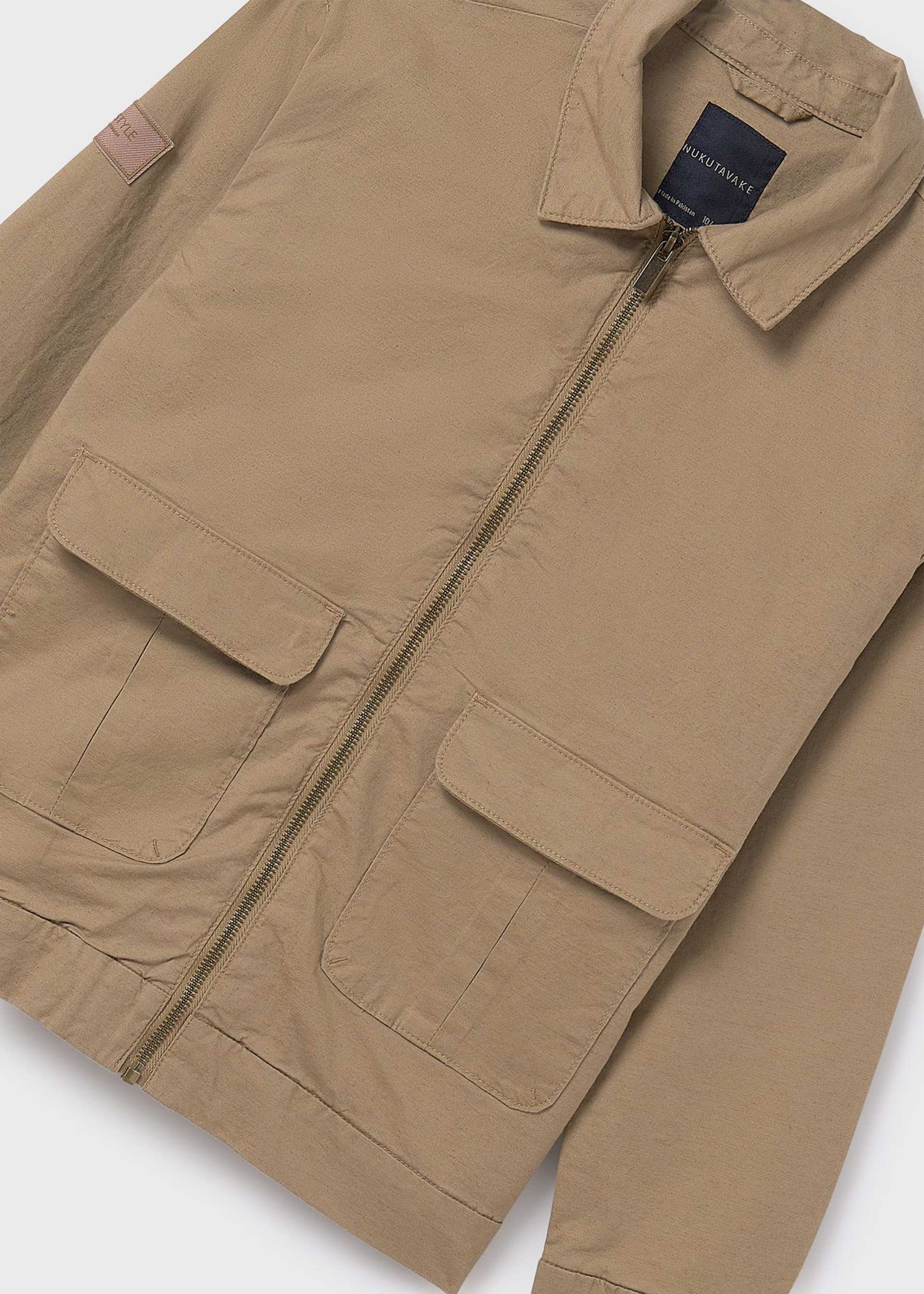 Cazadora con lino chico