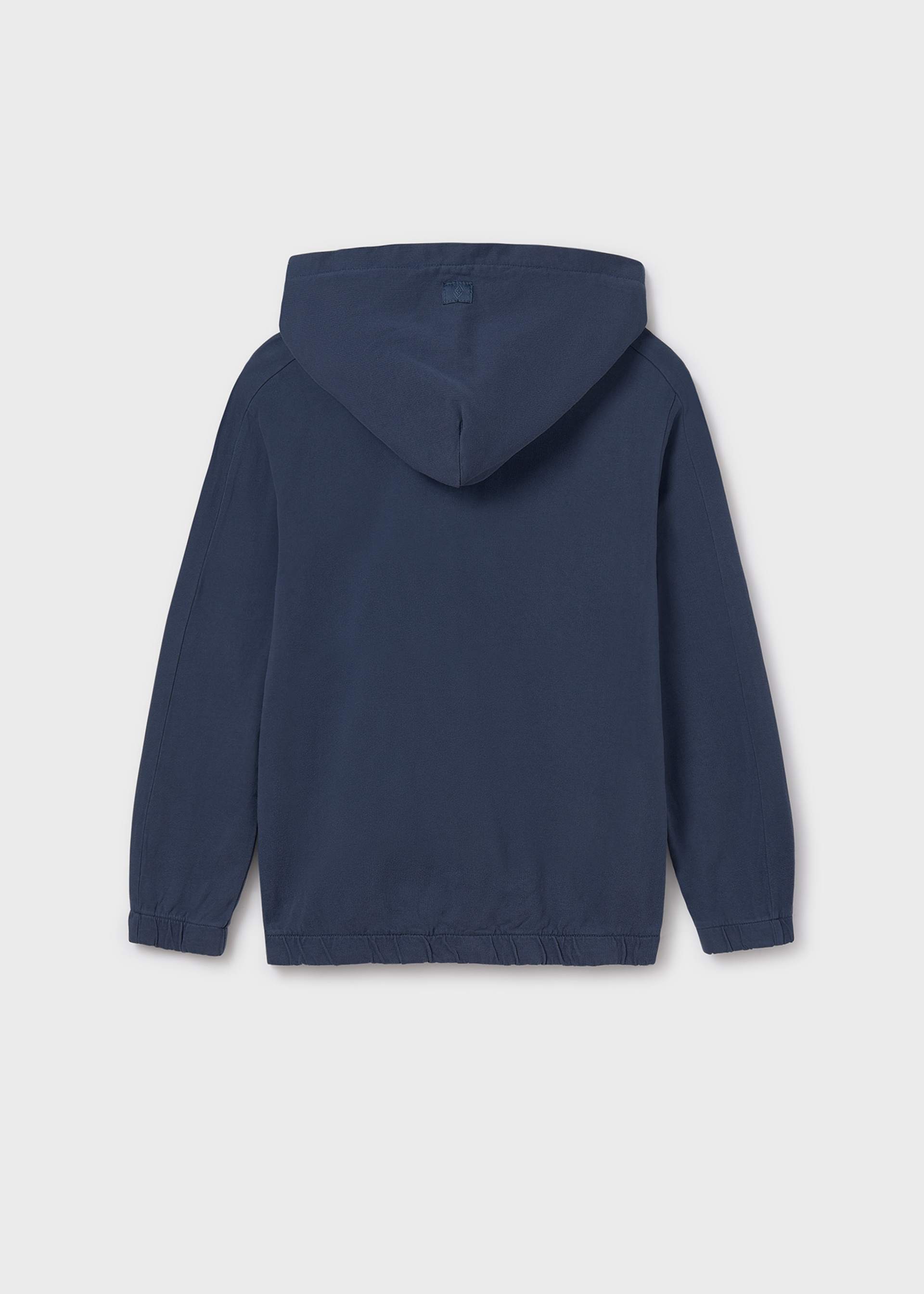 Felpa cerniera monocolore ragazzo