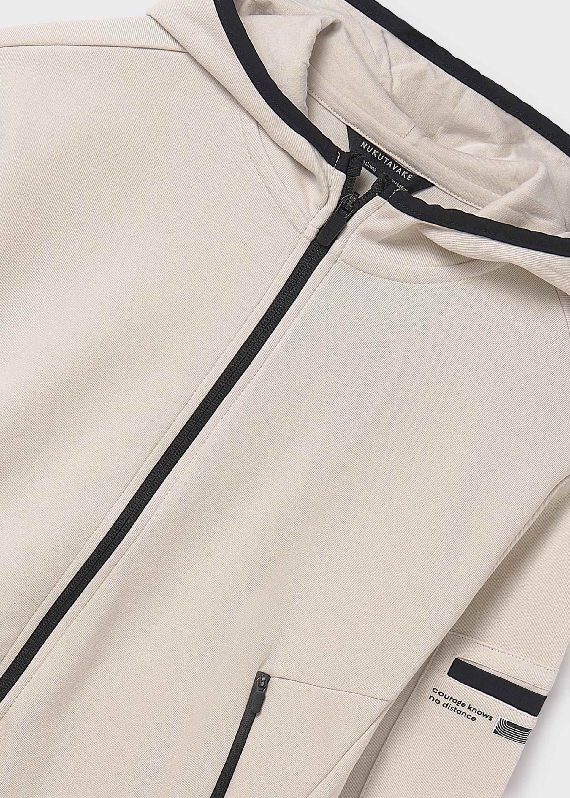 Boy contrast zip hoodie