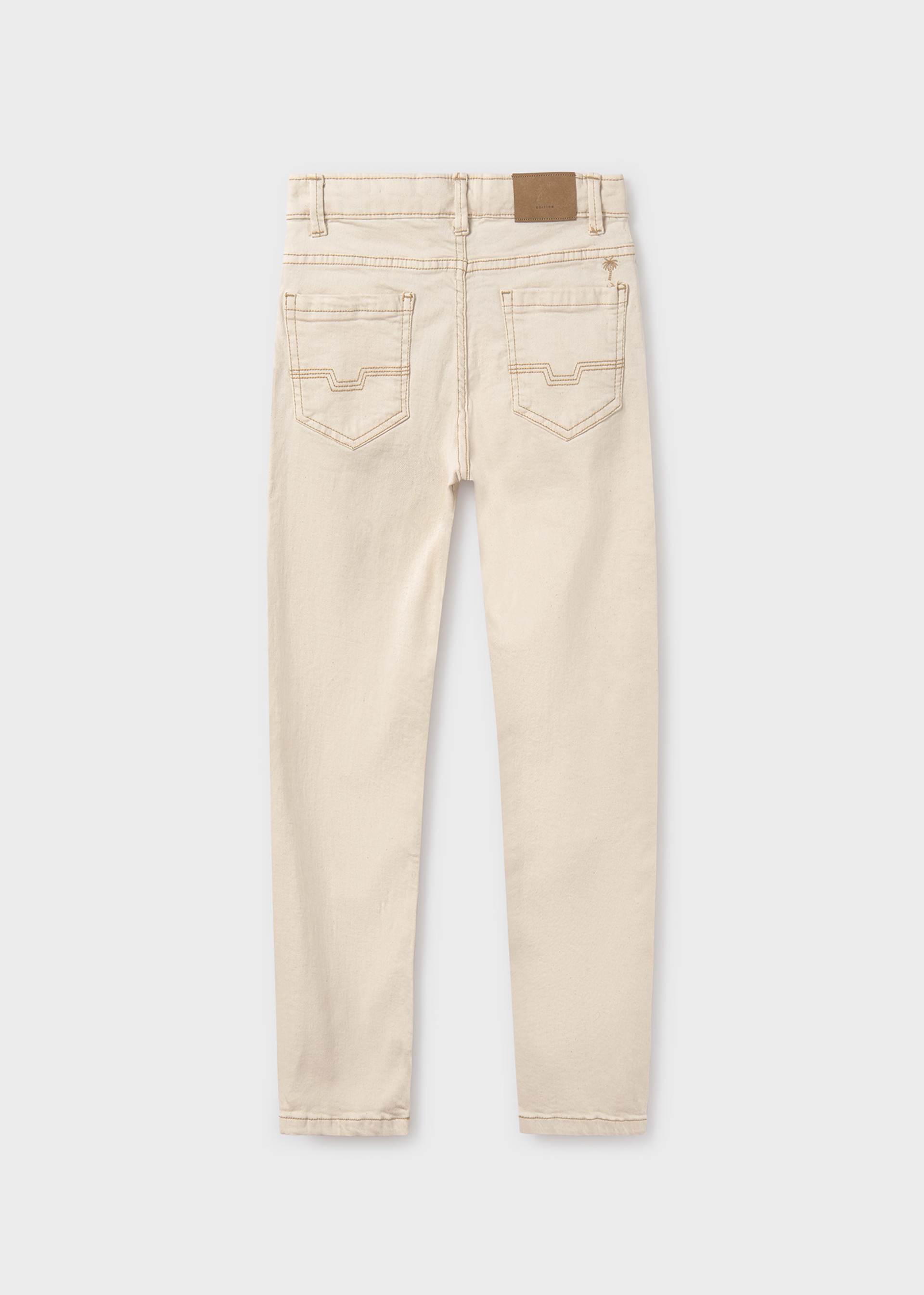 Boy straight twill trousers
