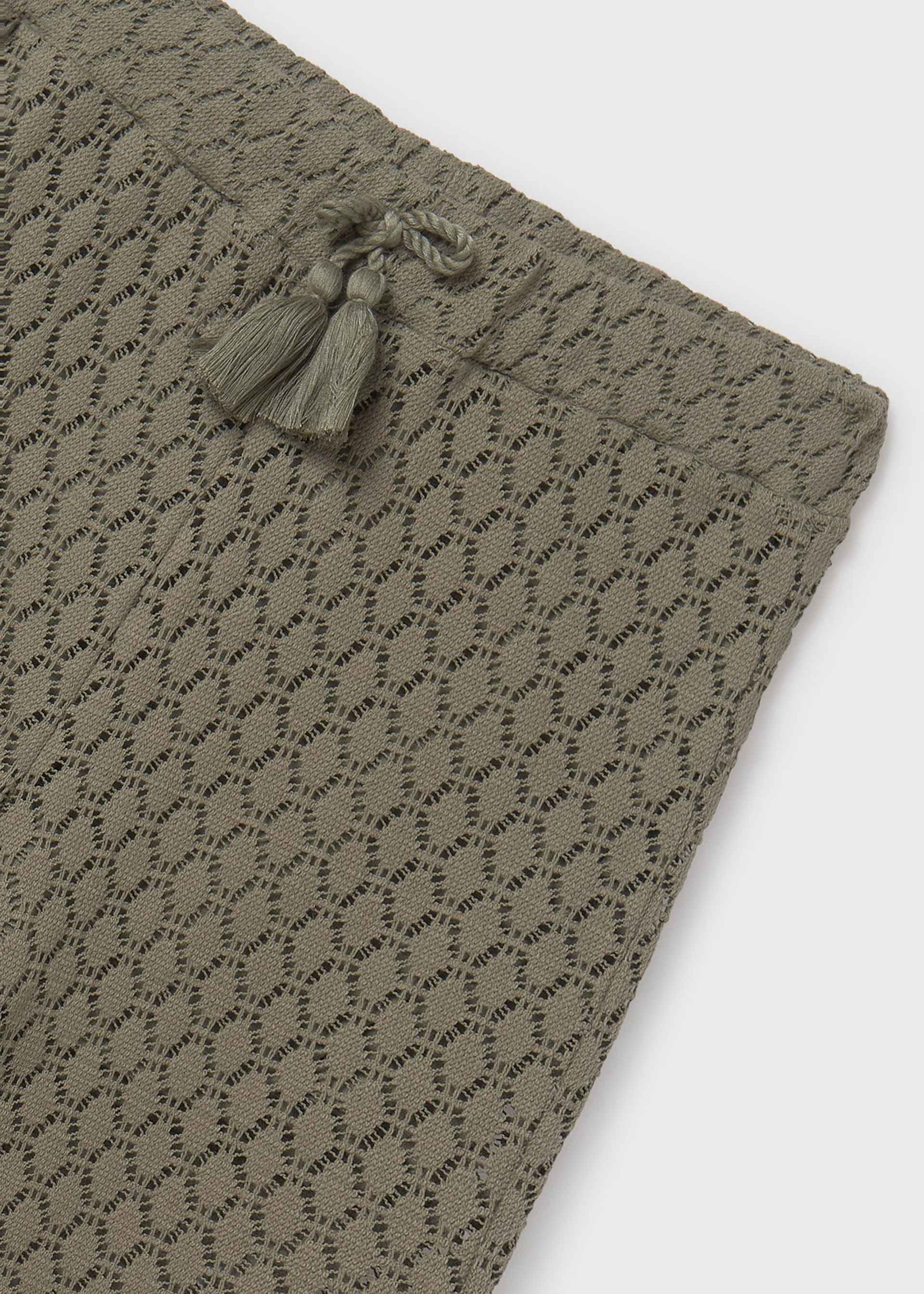 Girl openwork trousers