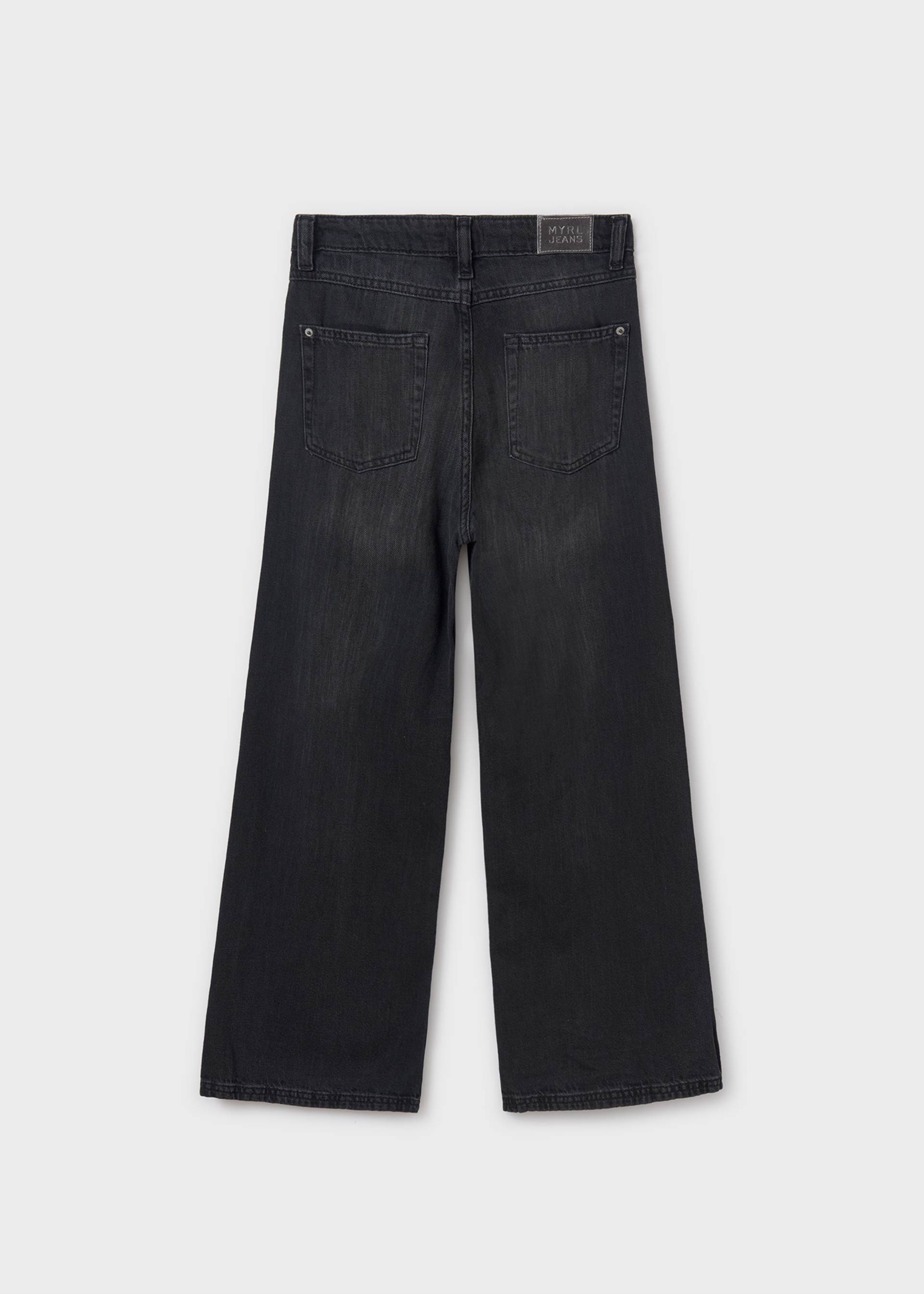 Pantalón de mezclilla ancho chica Pantalón de mezclilla ancho chica