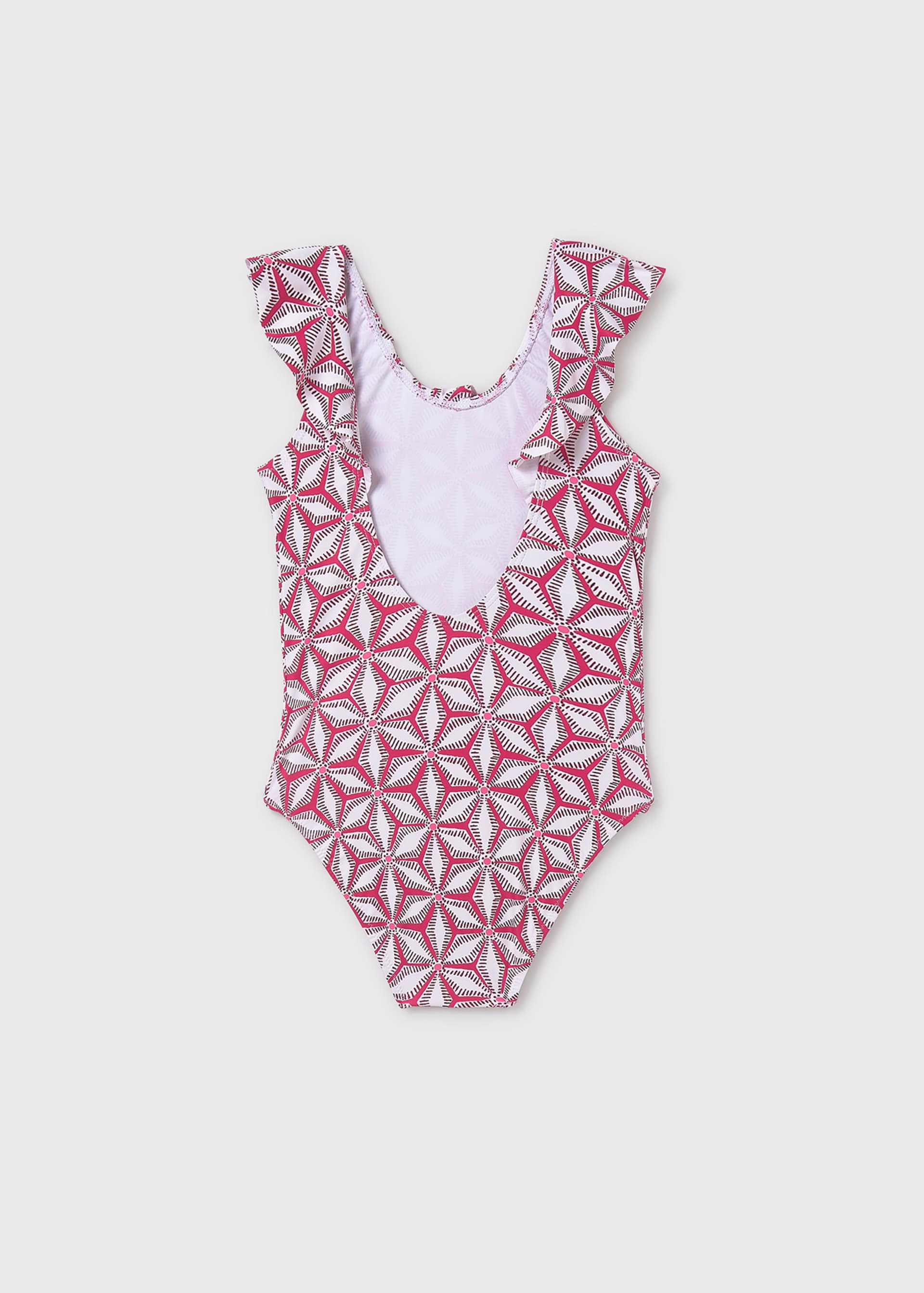 Girl print ruffle swimsuit