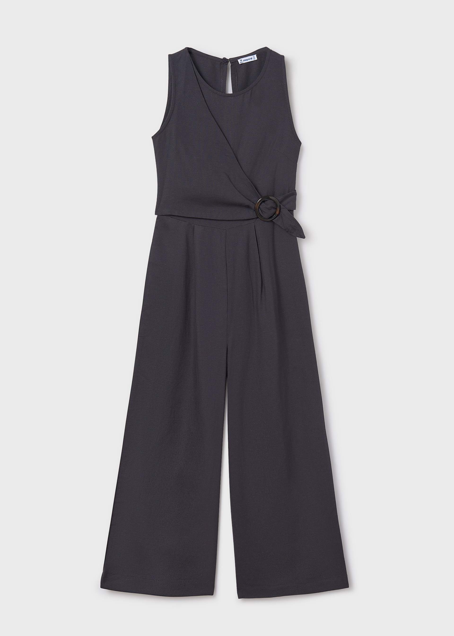 Combinaison longue en lin fille