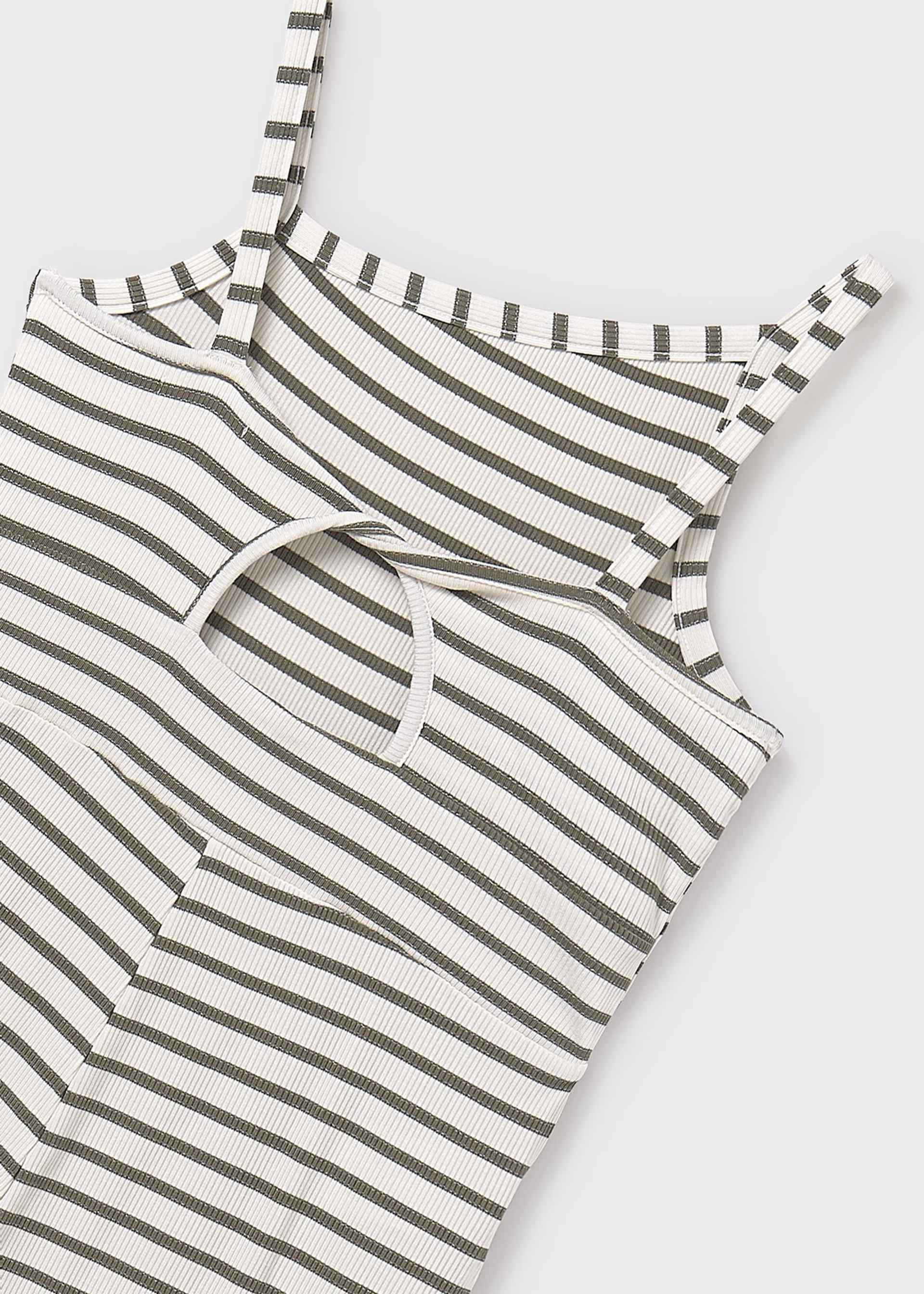 Girl striped jumpsuit