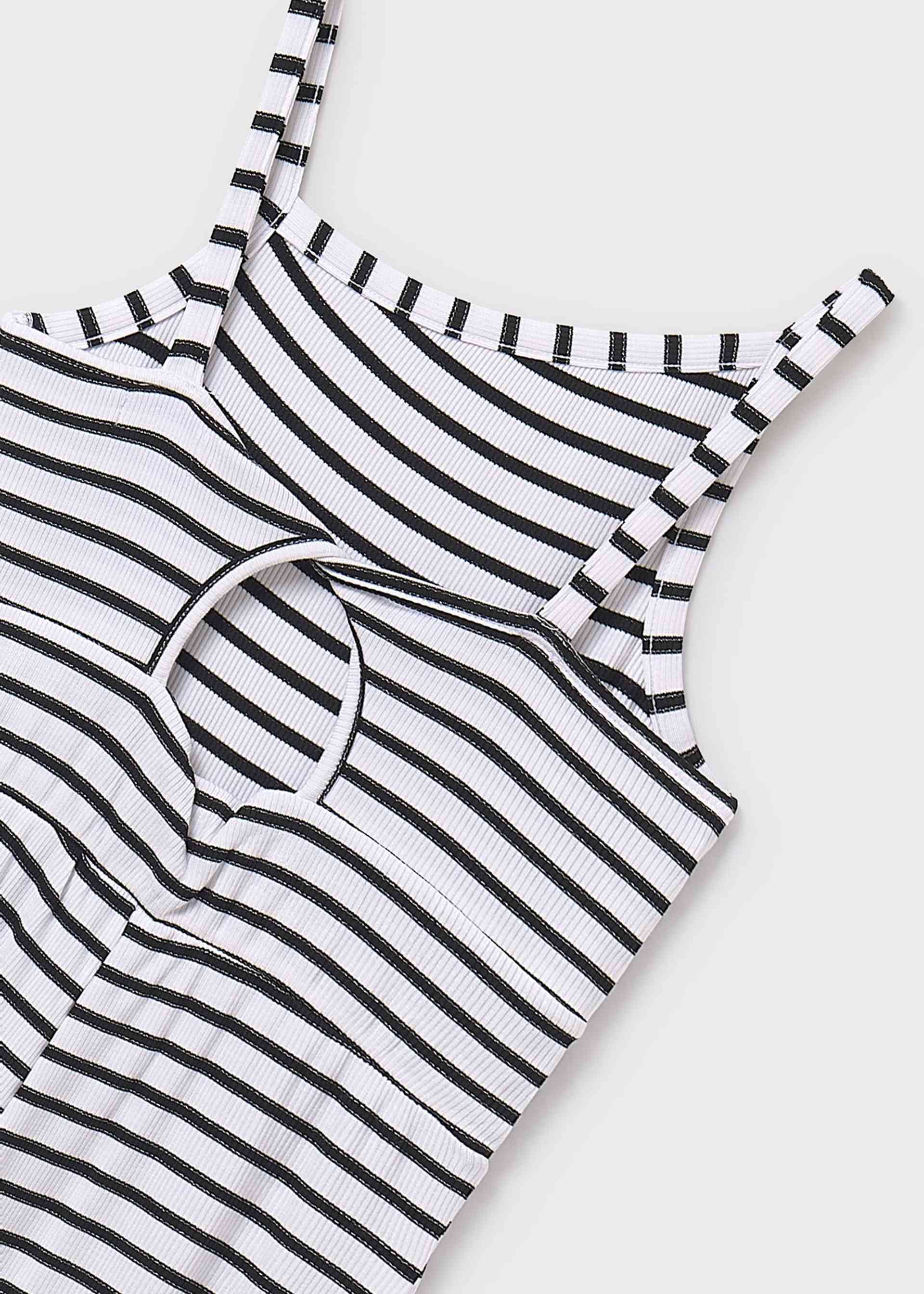 Girl striped jumpsuit