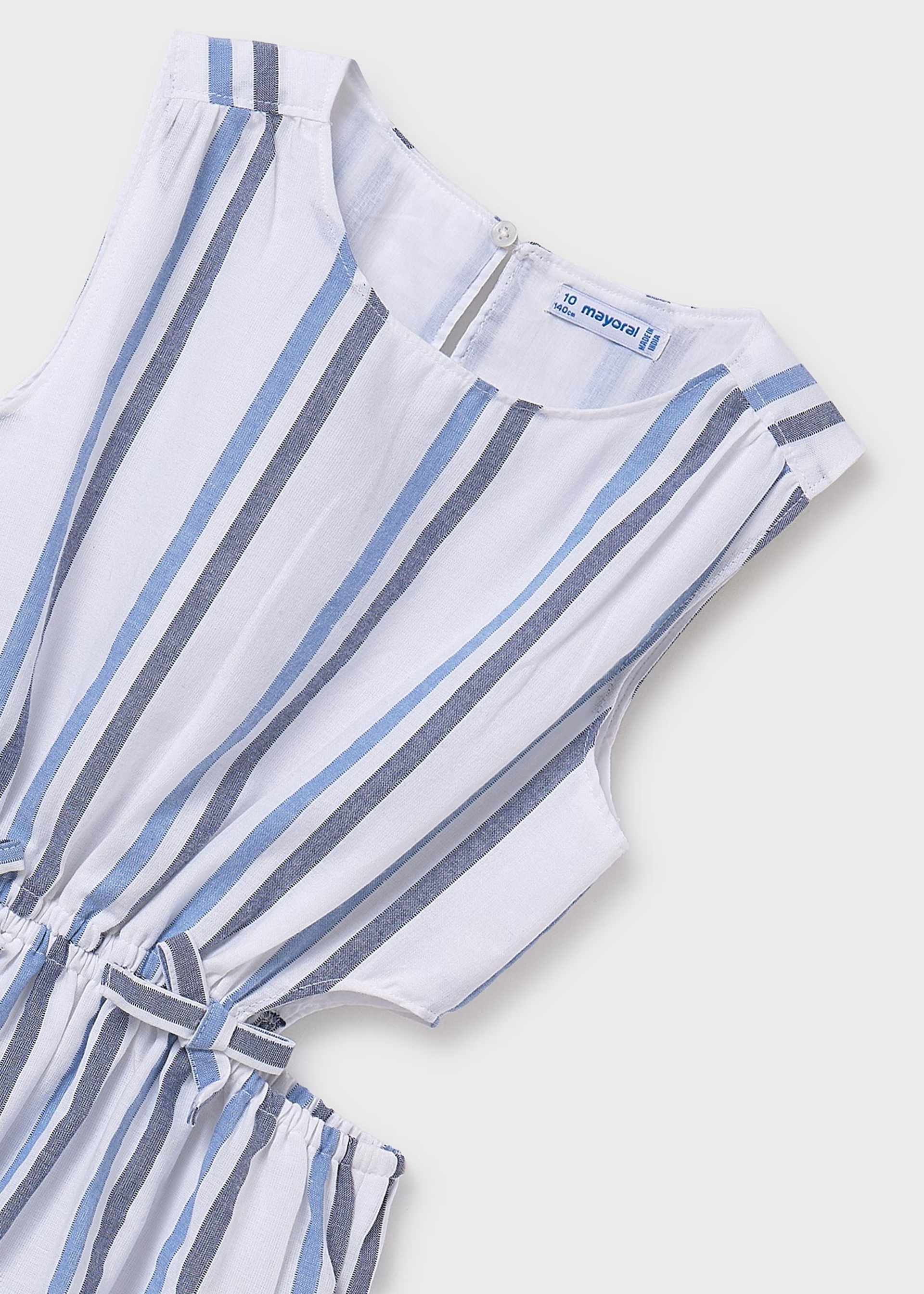 Girl striped side slit dress Girl striped side slit dress