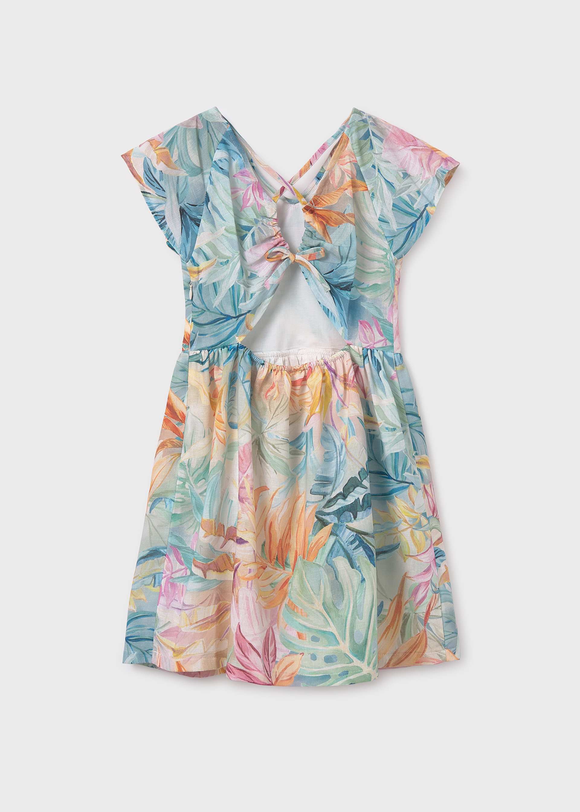 Rochie imprimata decupare spate fata Rochie imprimata decupare spate fata